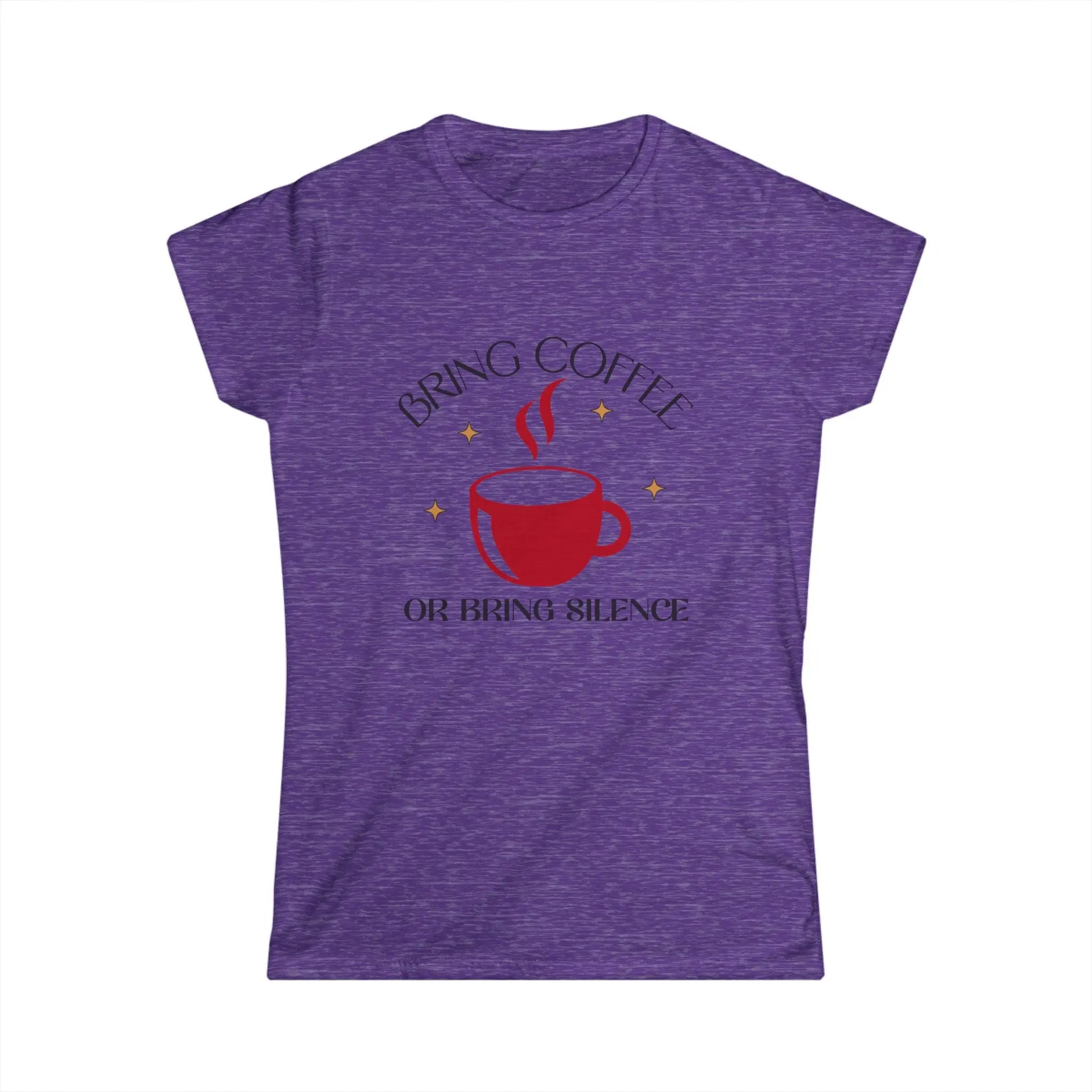 Bring Coffee Tshirt - Bring Coffee or Bring Silence decorative coffee tee Printify