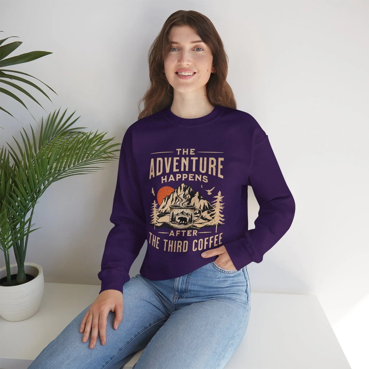 Adventure Happens Sweatshirt Printify