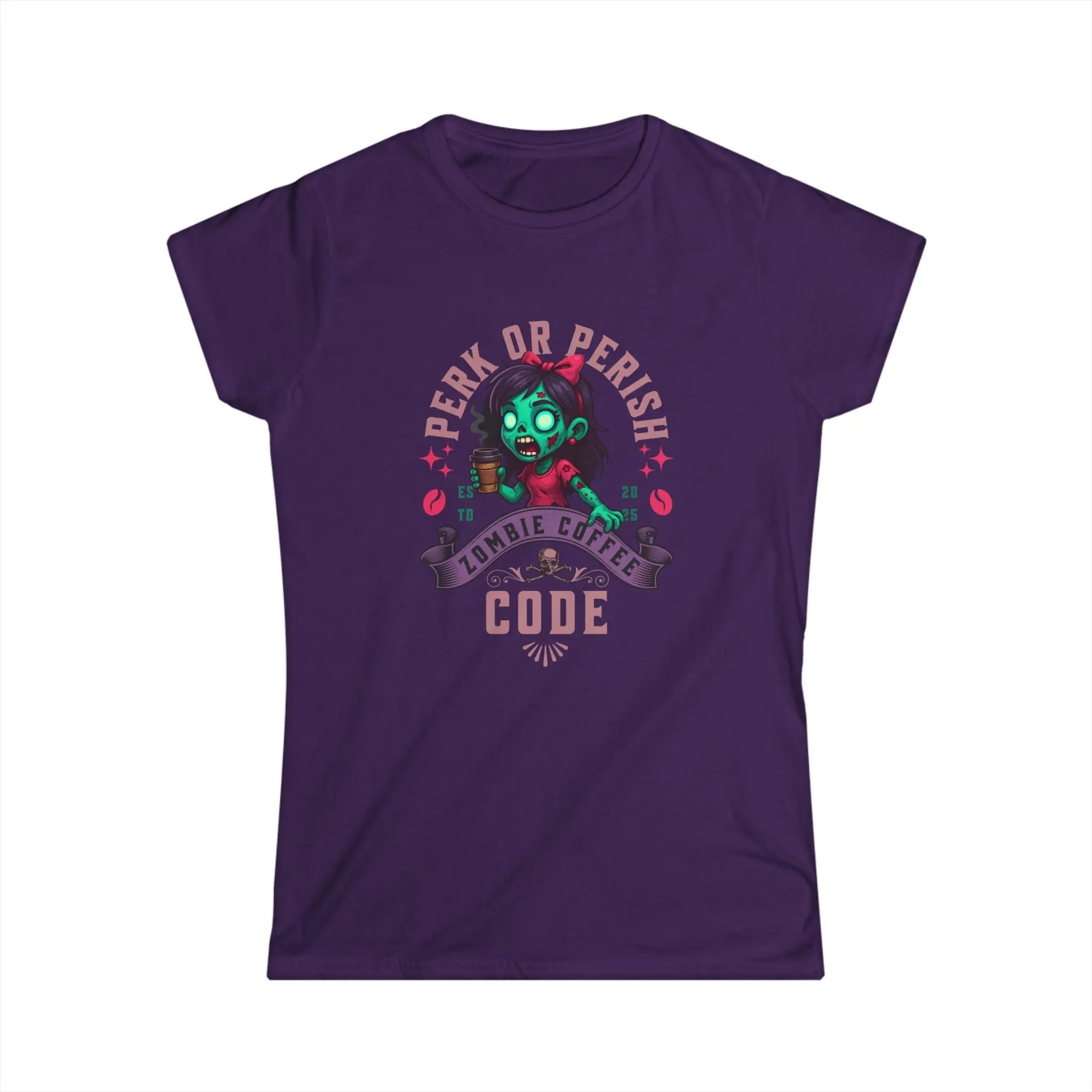Perk or Perish Tshirt - Zombie Coffee Code Printify