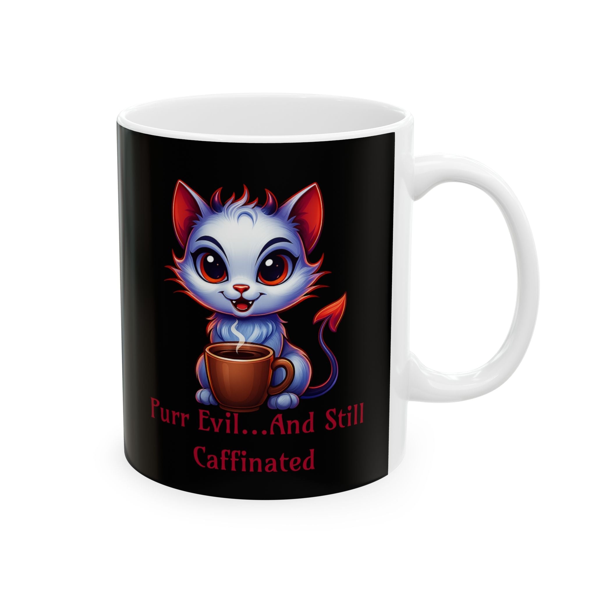 Purr Evil 11 oz Ceramic Mug Printify