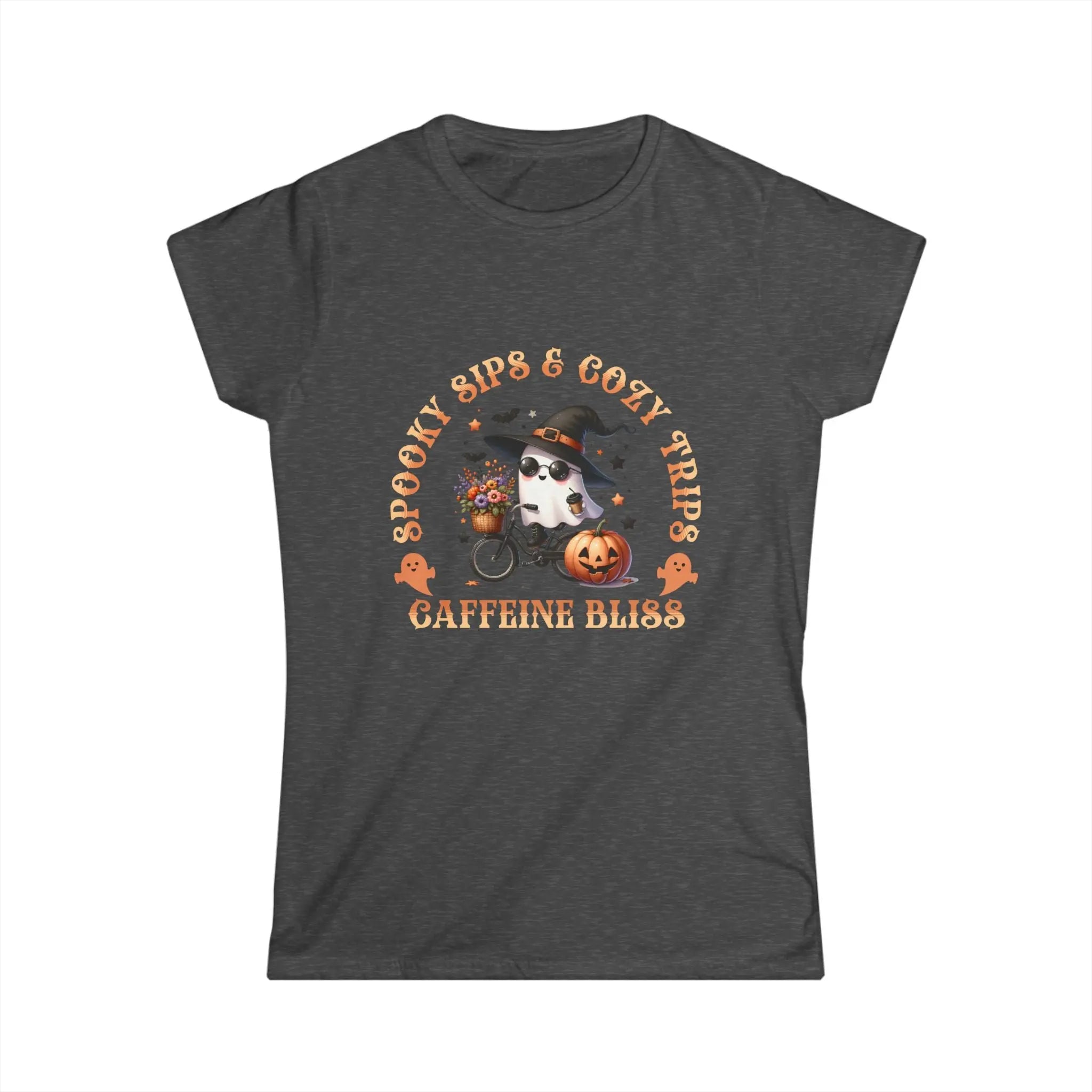 Spooky Sips T-Shirt - Spooky Sips and Cozy Trips Caffeine Bliss Design Printify