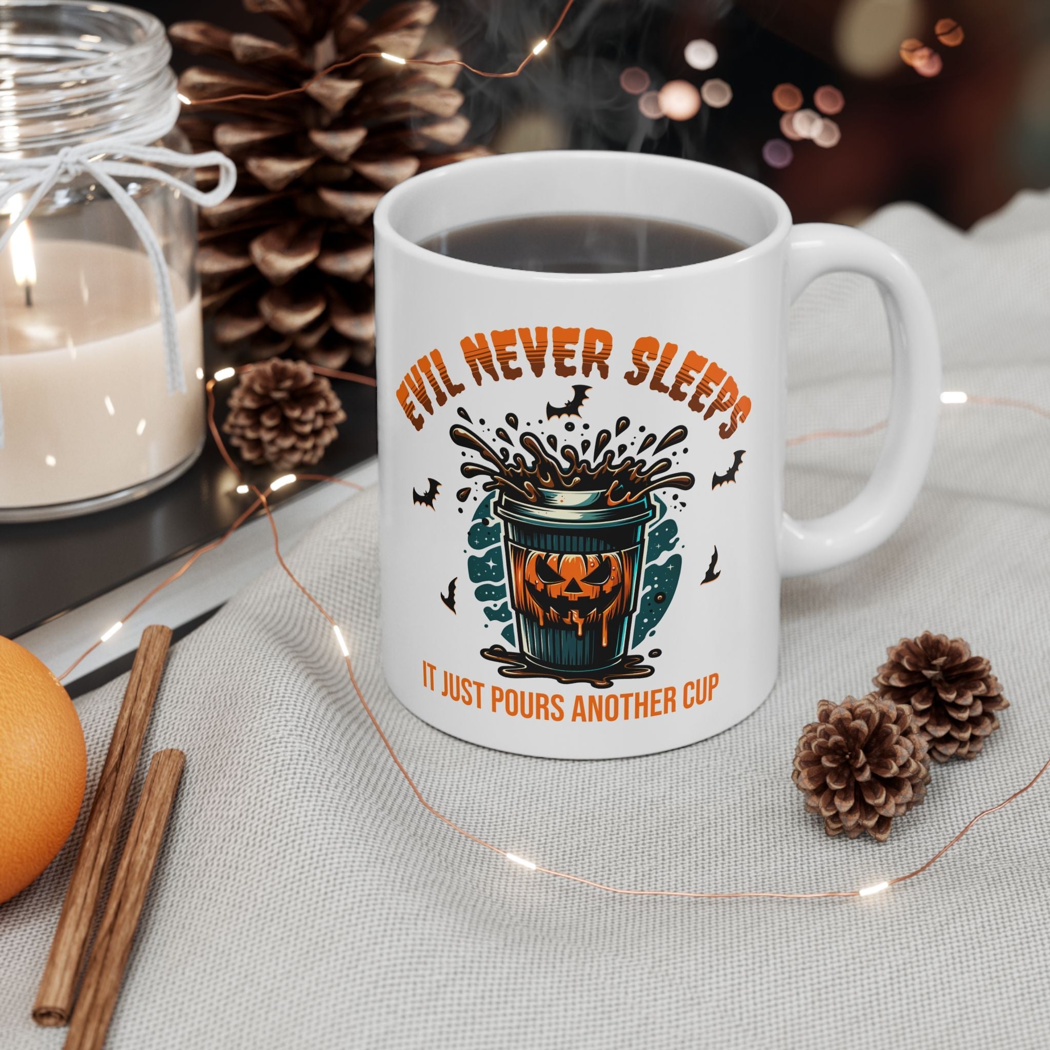 Evil Never Sleeps 11 oz Mug Printify