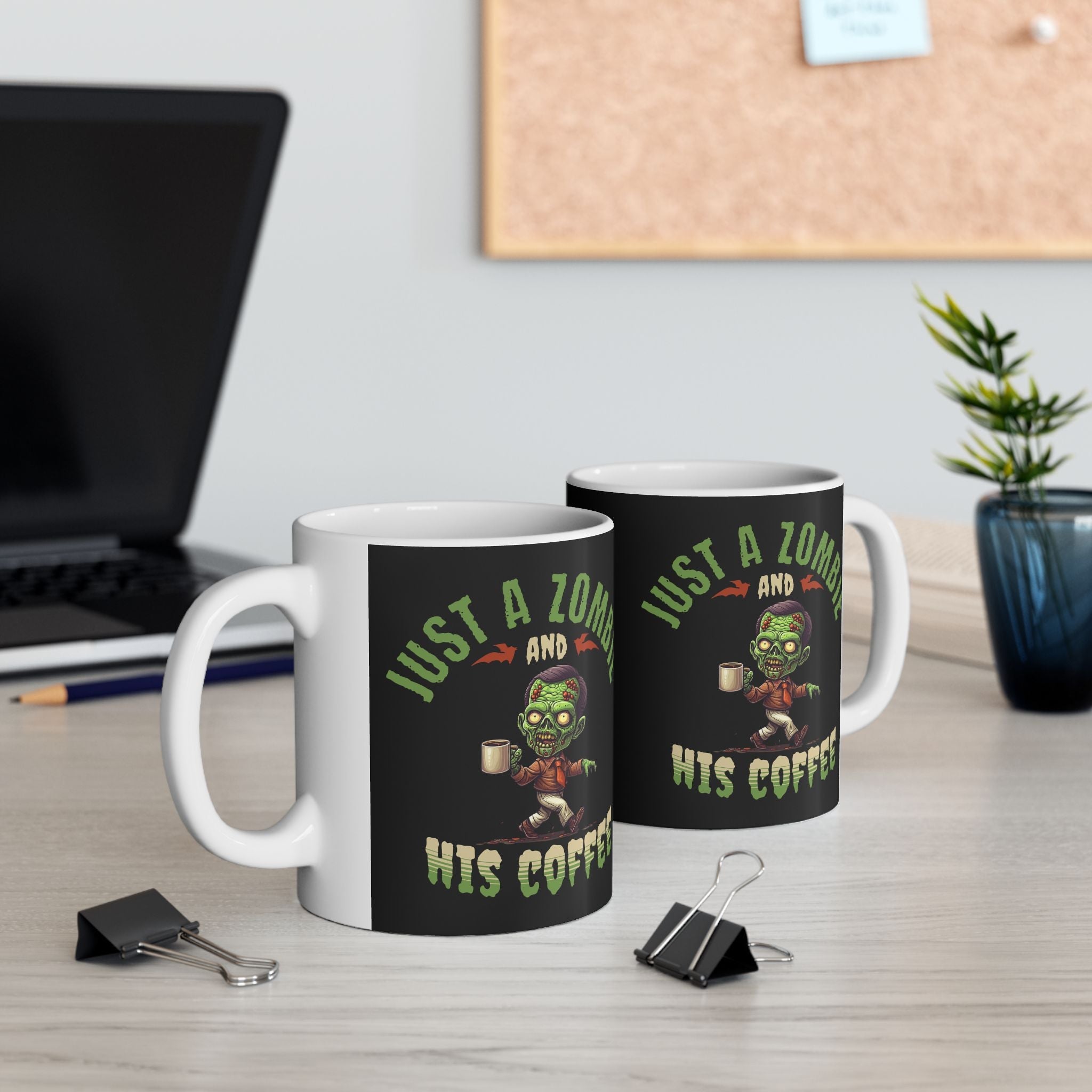 Just A Zombie Ceramic Mug Printify