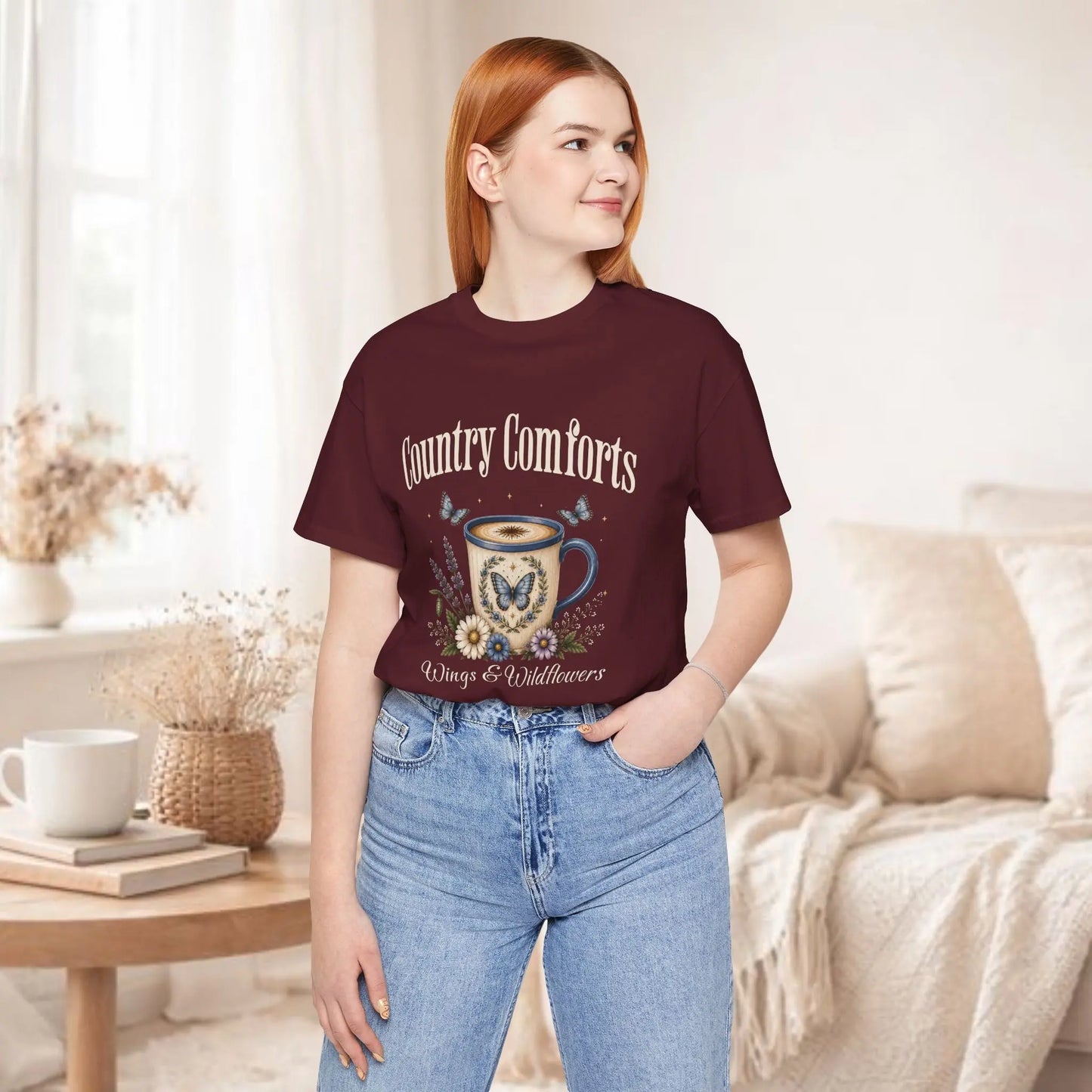 Wings & Wildflowers Tee Printify