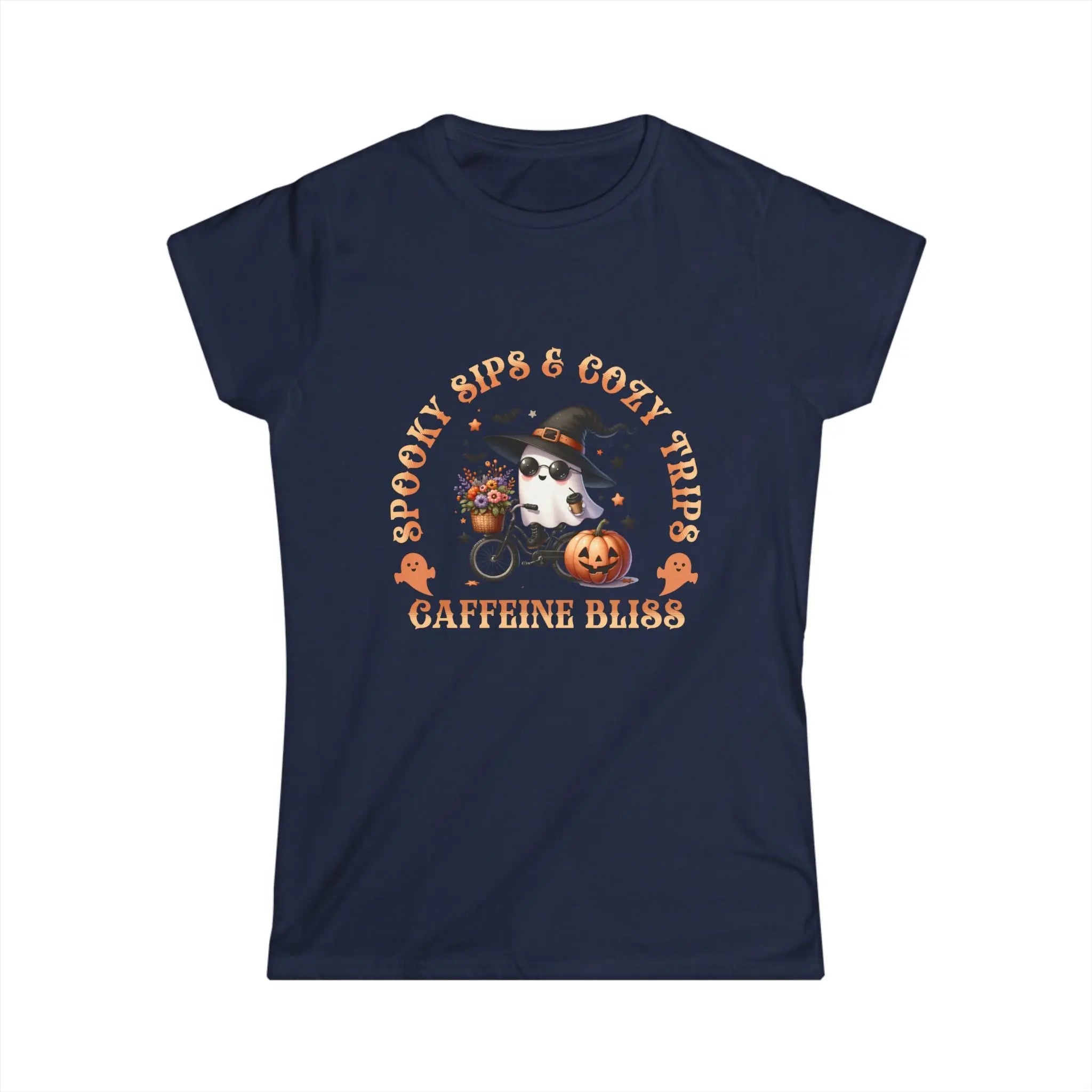 Spooky Sips T-Shirt - Spooky Sips and Cozy Trips Caffeine Bliss Design Printify