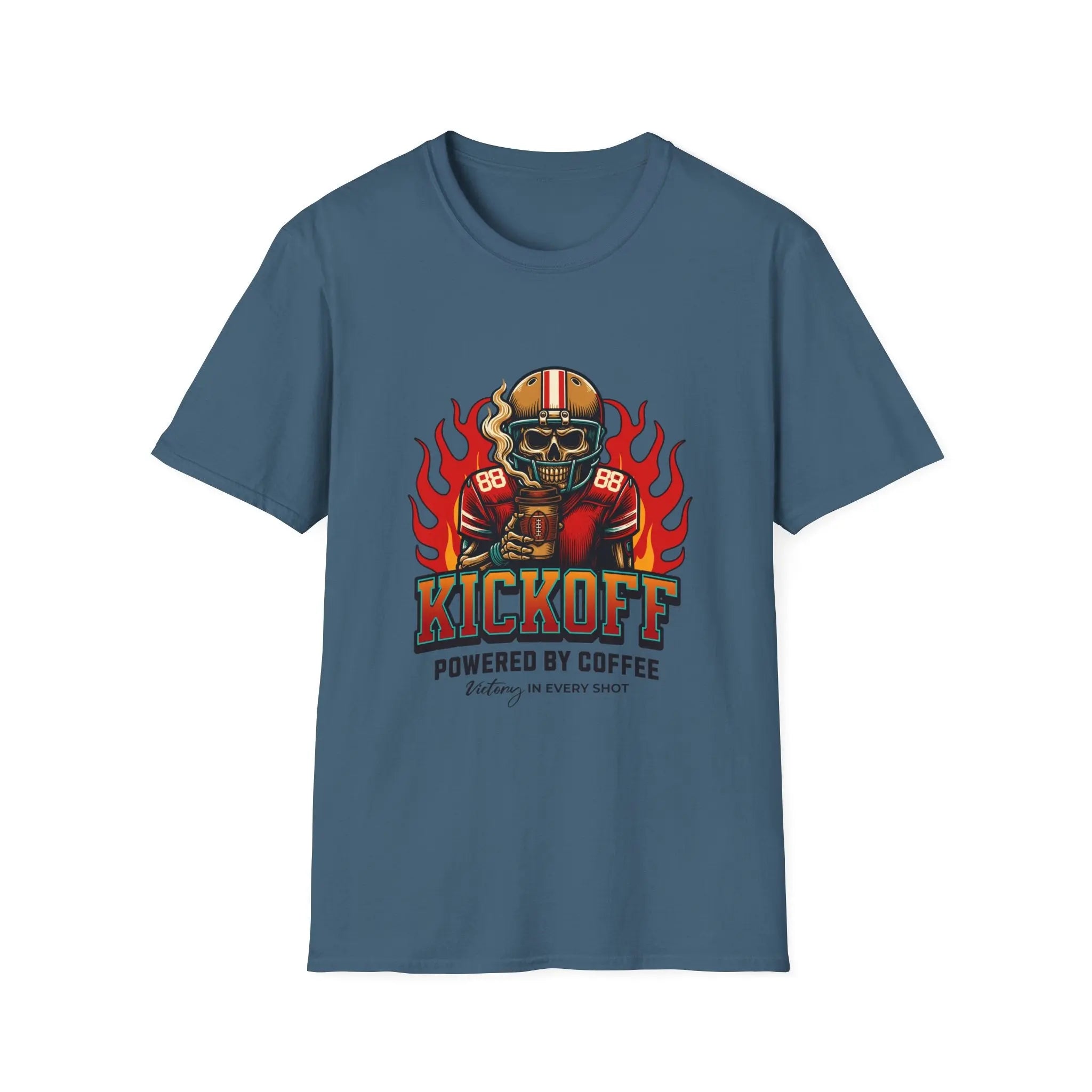 Kickoff Powered by Coffee T-Shirt Printify
