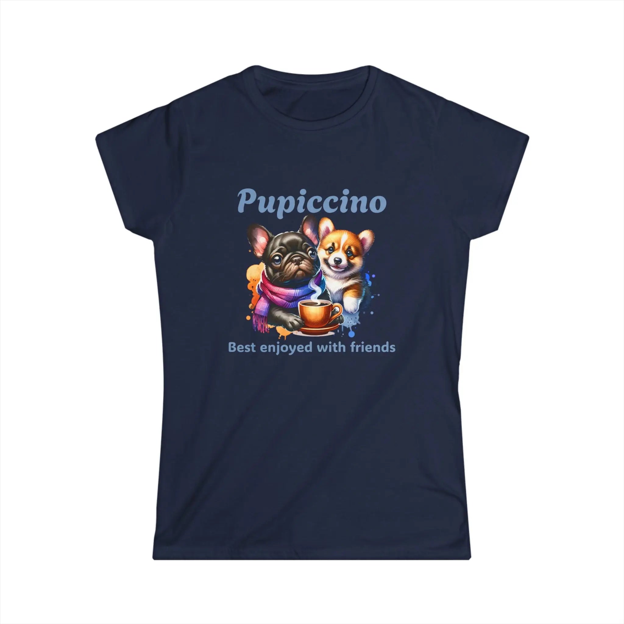 Pupiccino Tshirt - Pug Coffee Tee, Pup Tee, Coffee Friends Tee Printify