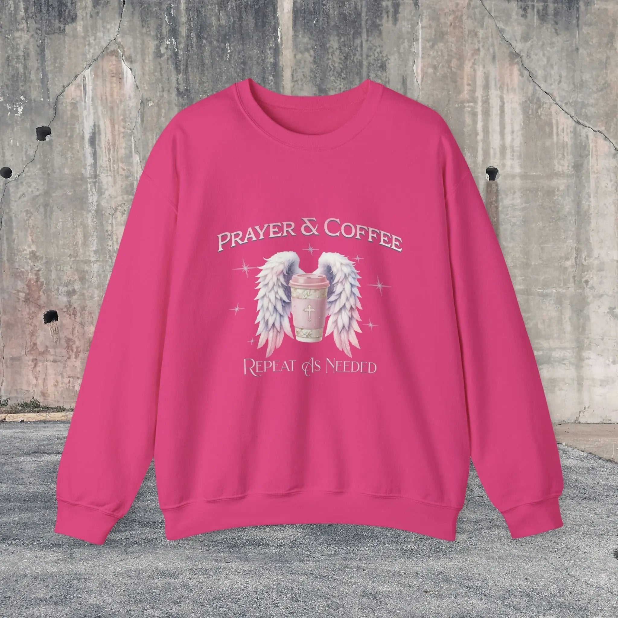 Prayer & Coffee Sweatshirt | Unisex Crewneck | Cozy Gift for Coffee Lovers | Relaxed Fit for Chill Days | Perfect for Holidays & Gatherings - Boldly Bitter Company
