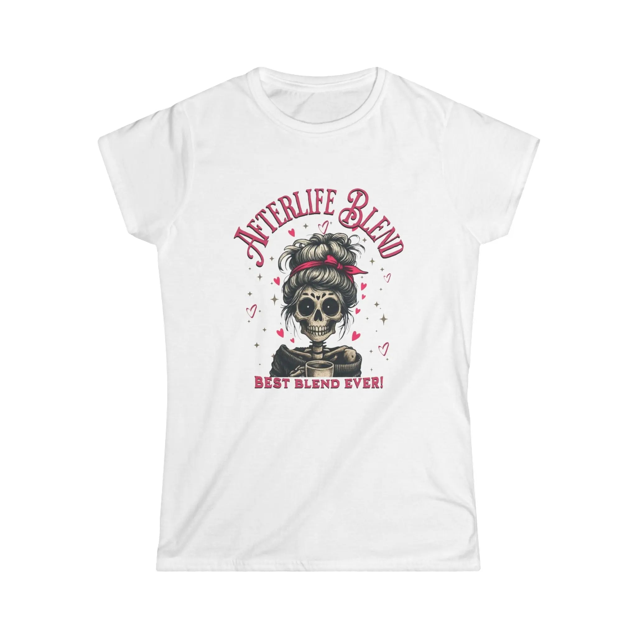Afterlife Blend Graphic Skeleton Tee - Afterlife Blend, Halloween Apparel, Cozy Casual Shirt, Unique Gift Idea, Edgy Fashion Statement Printify