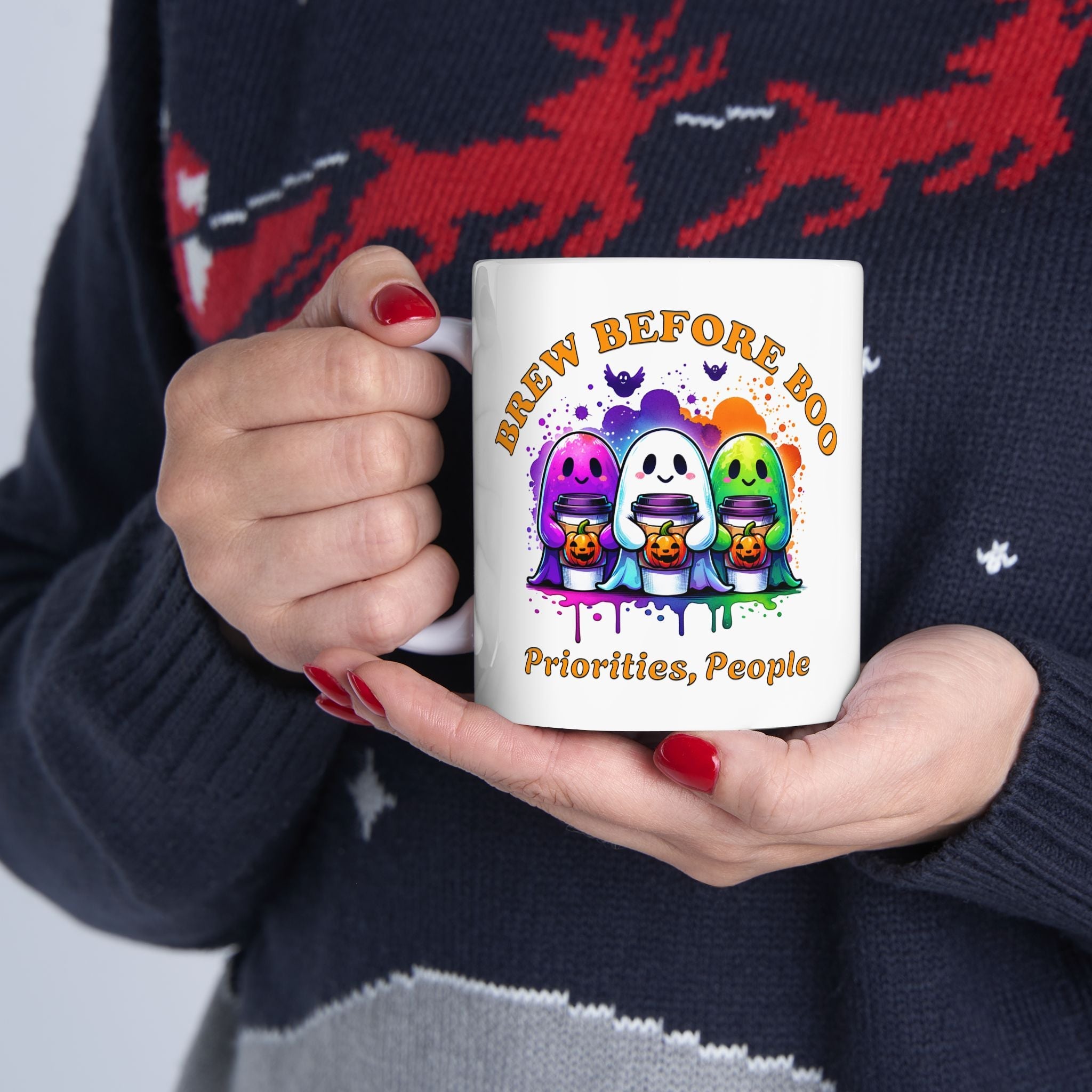 Brew Before Boo Ceramic Mug Printify