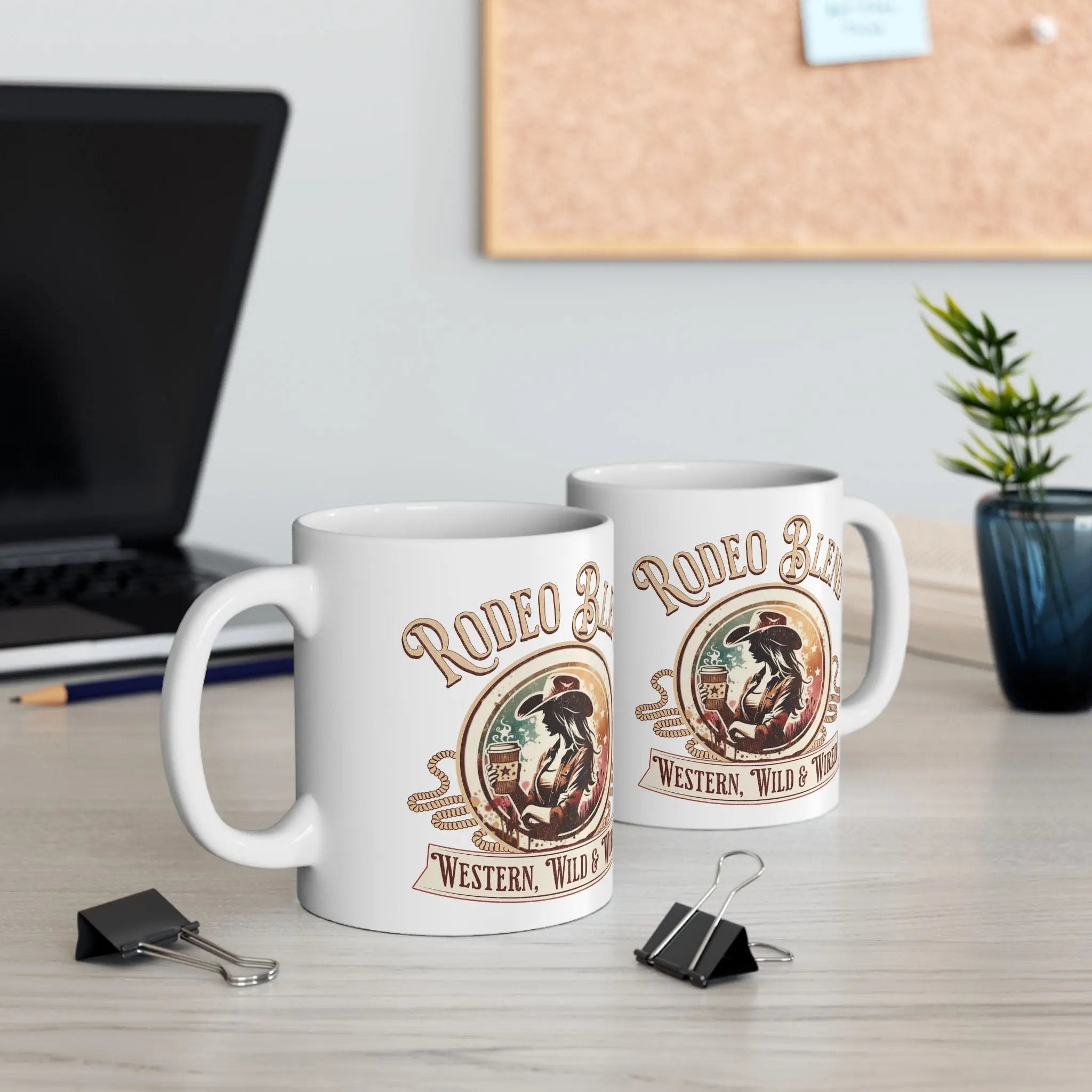 Rodeo Blend Mug, Coffee Cup for Cowgirls, Western Decor, Rustic Gift for Holidays - Boldly Bitter Company