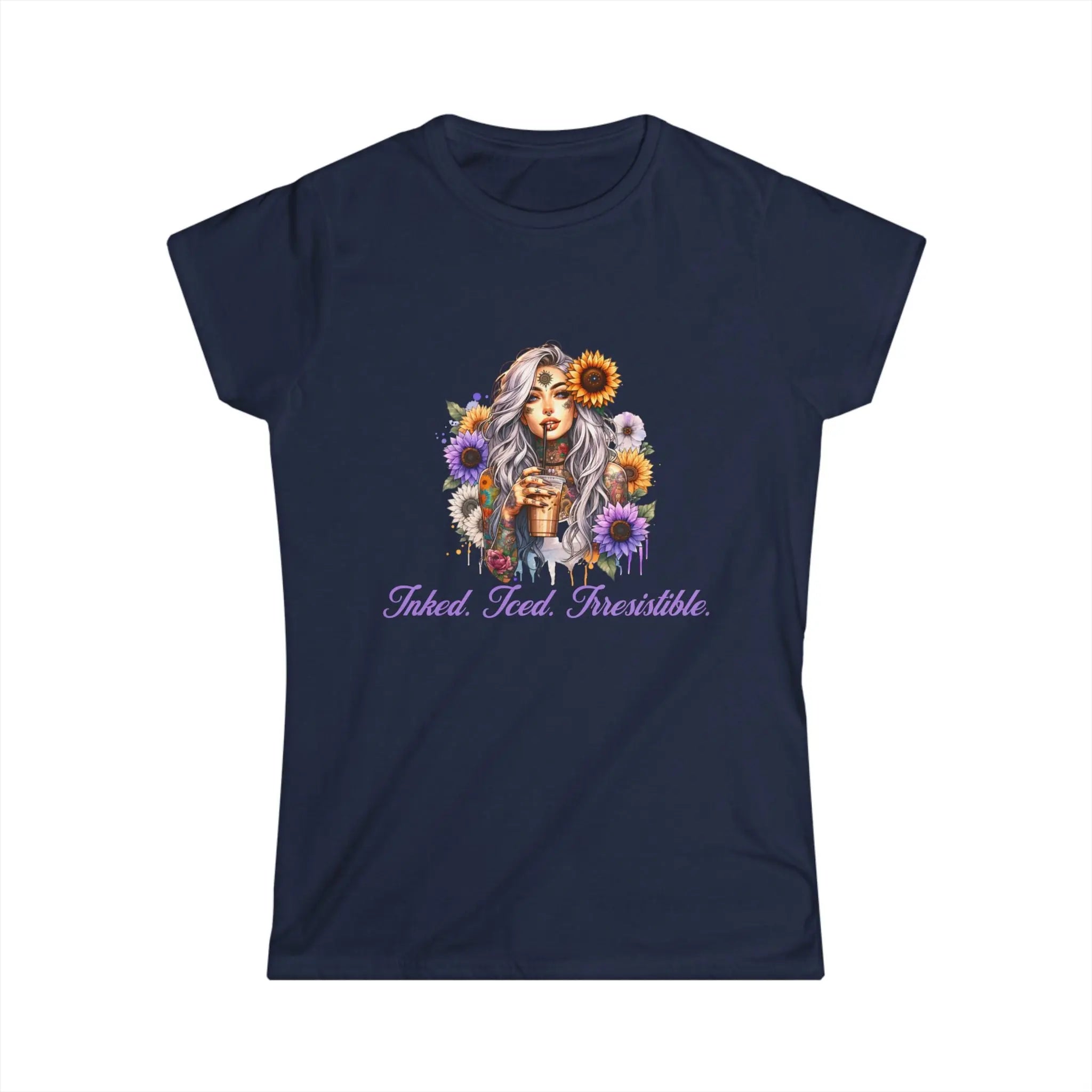 Irresistible Tshirt - Sunflower Tattoo Woman Coffee Tee Printify