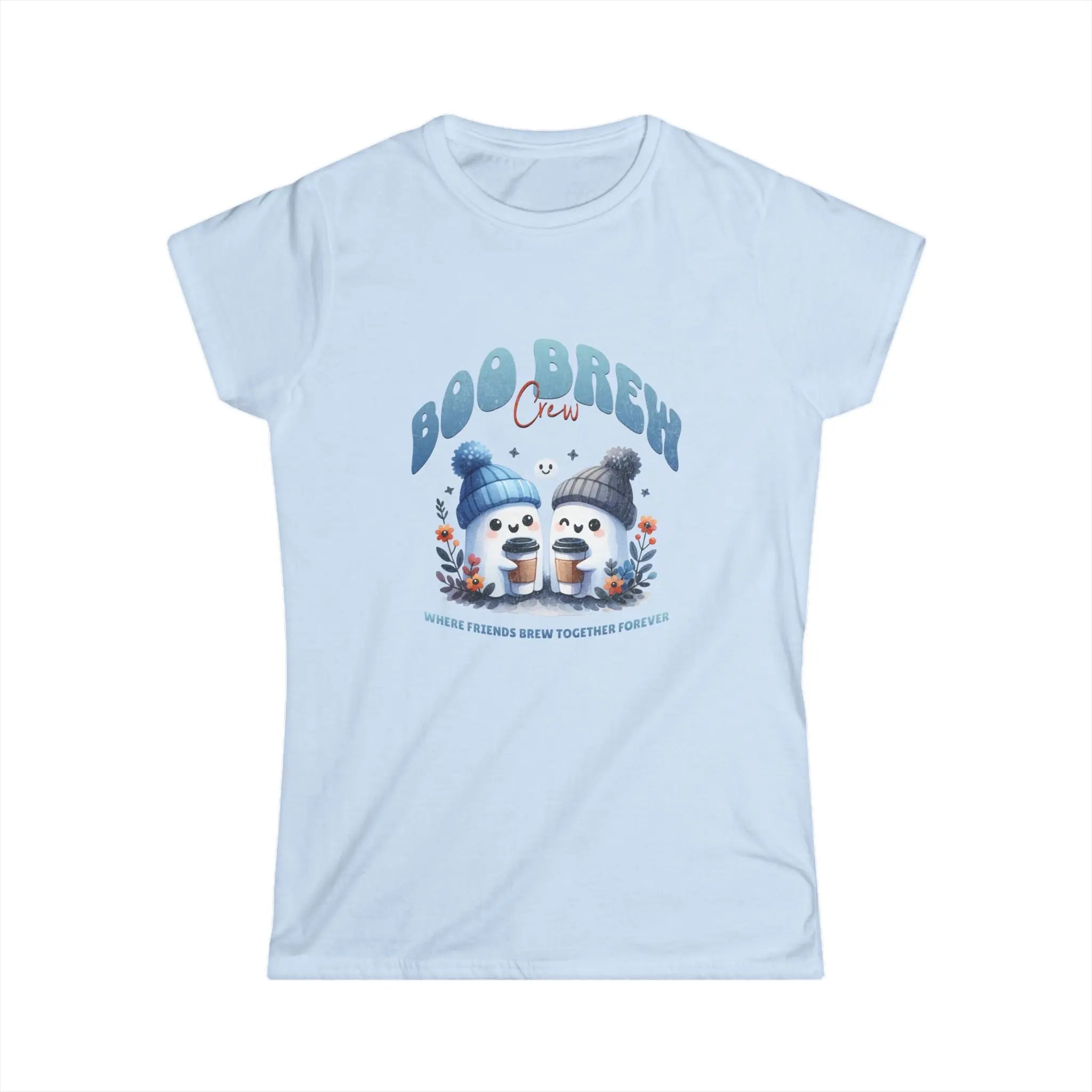 Boo Brew Crew T-Shirt - Cute Ghost Coffee tee Printify