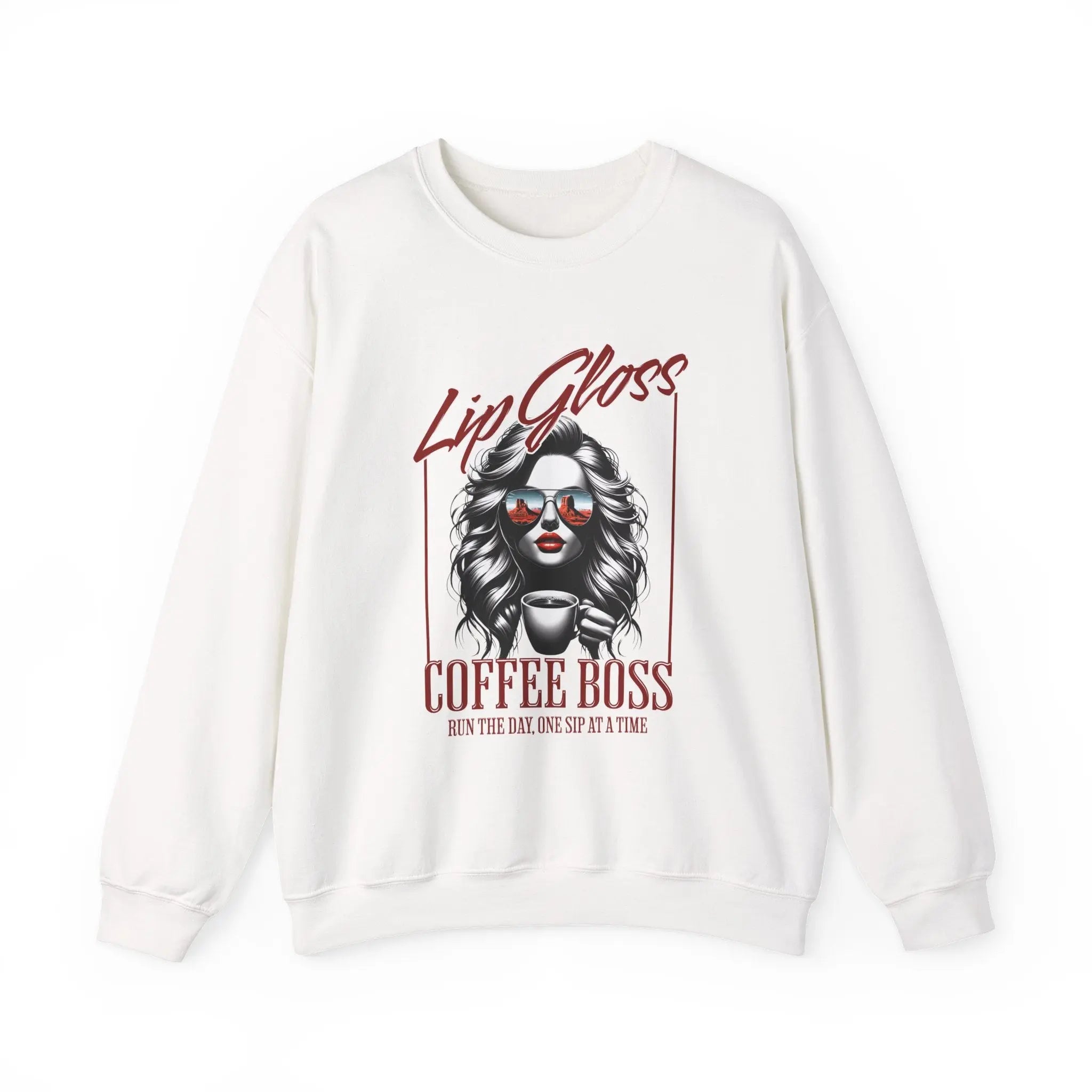 Lip Gloss Coffee Boss Sweatshirt Printify