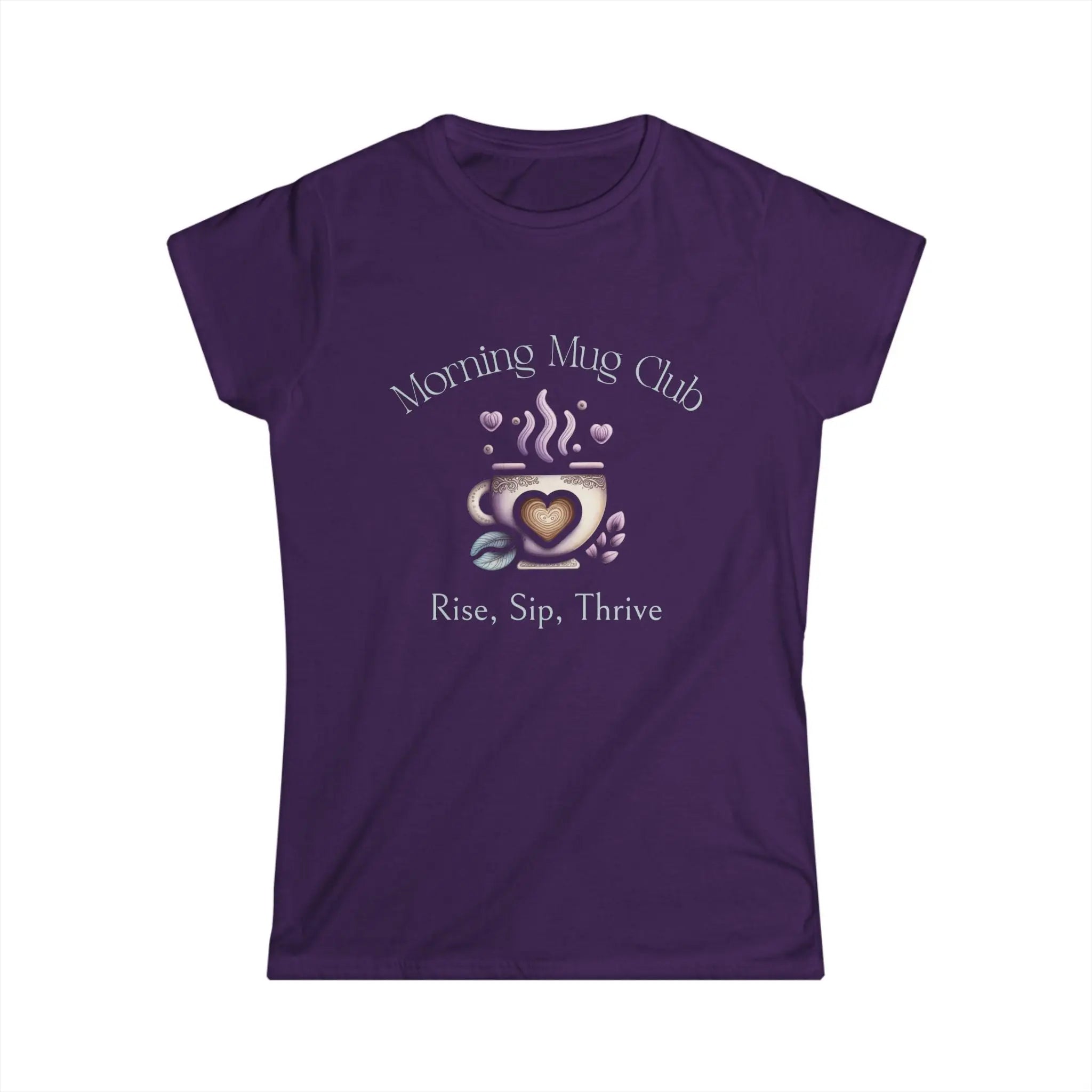Rise Sip Thrive Tshirt - Morning Mug Club - Boho Style Coffee Mug Tee Printify