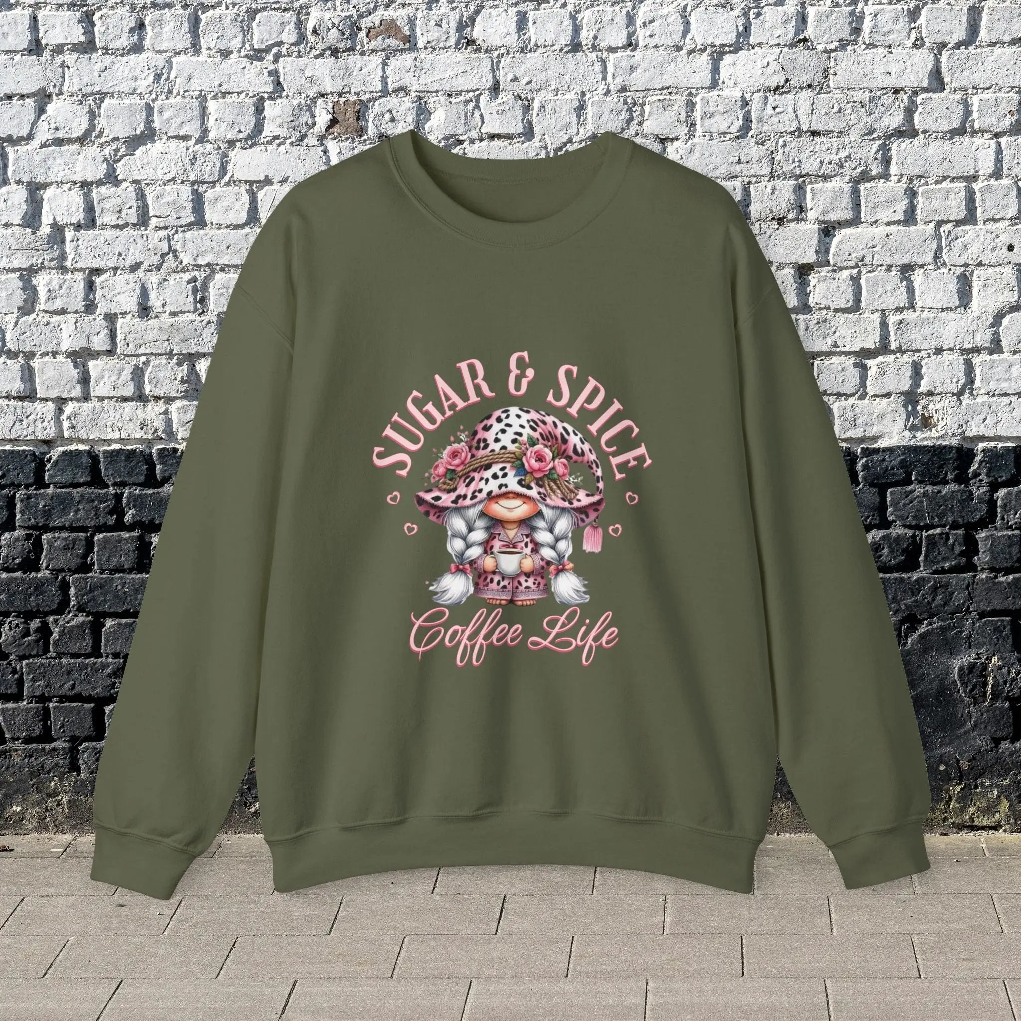 Sugar & Spice Sweatshirt | Cozy Gift for Coffee Lovers, Cute Casual Wear, Perfect for Holidays, Everyday Comfort - Boldly Bitter Company