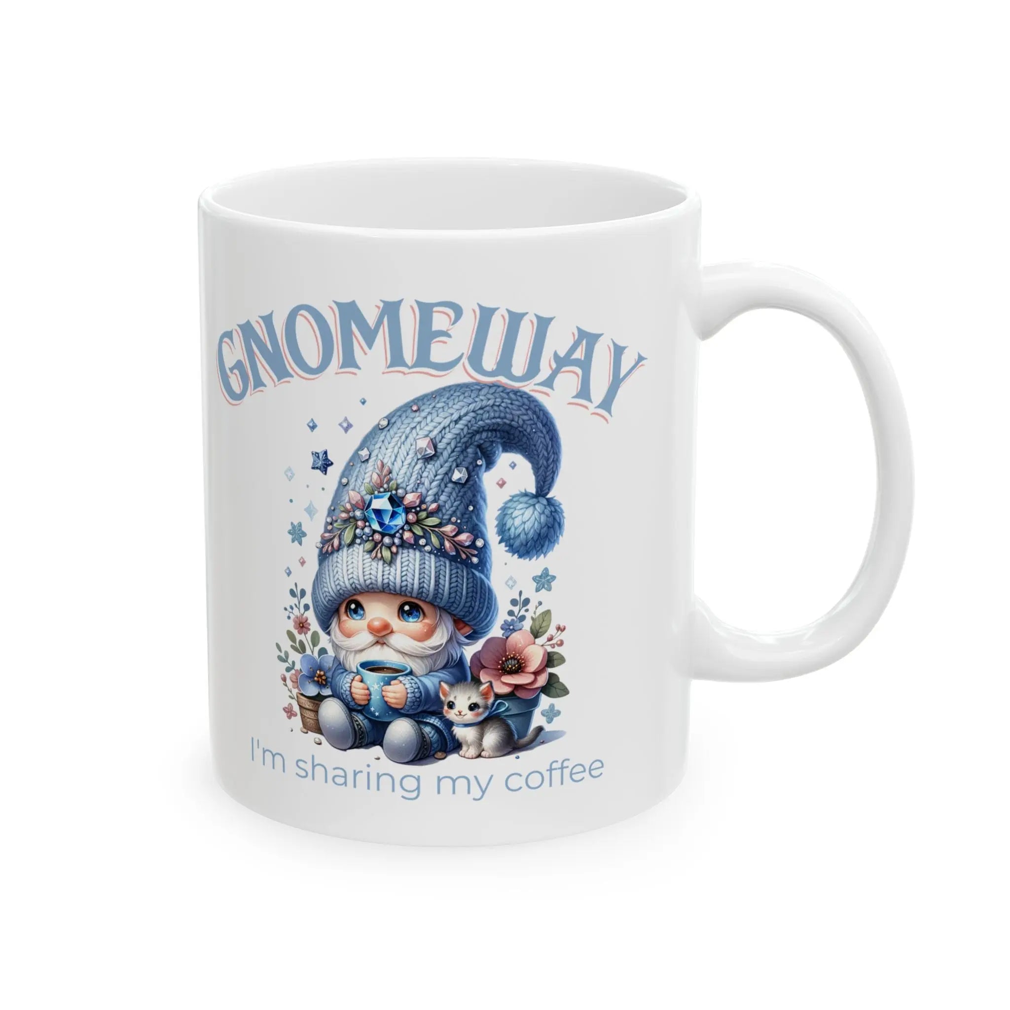 Gnomeway Ceramic Coffee Mug, Funny Gift for Gnome Lovers, Unique Caffeine Fix, Home Office Decor, Perfect for Birthdays and Holidays Printify