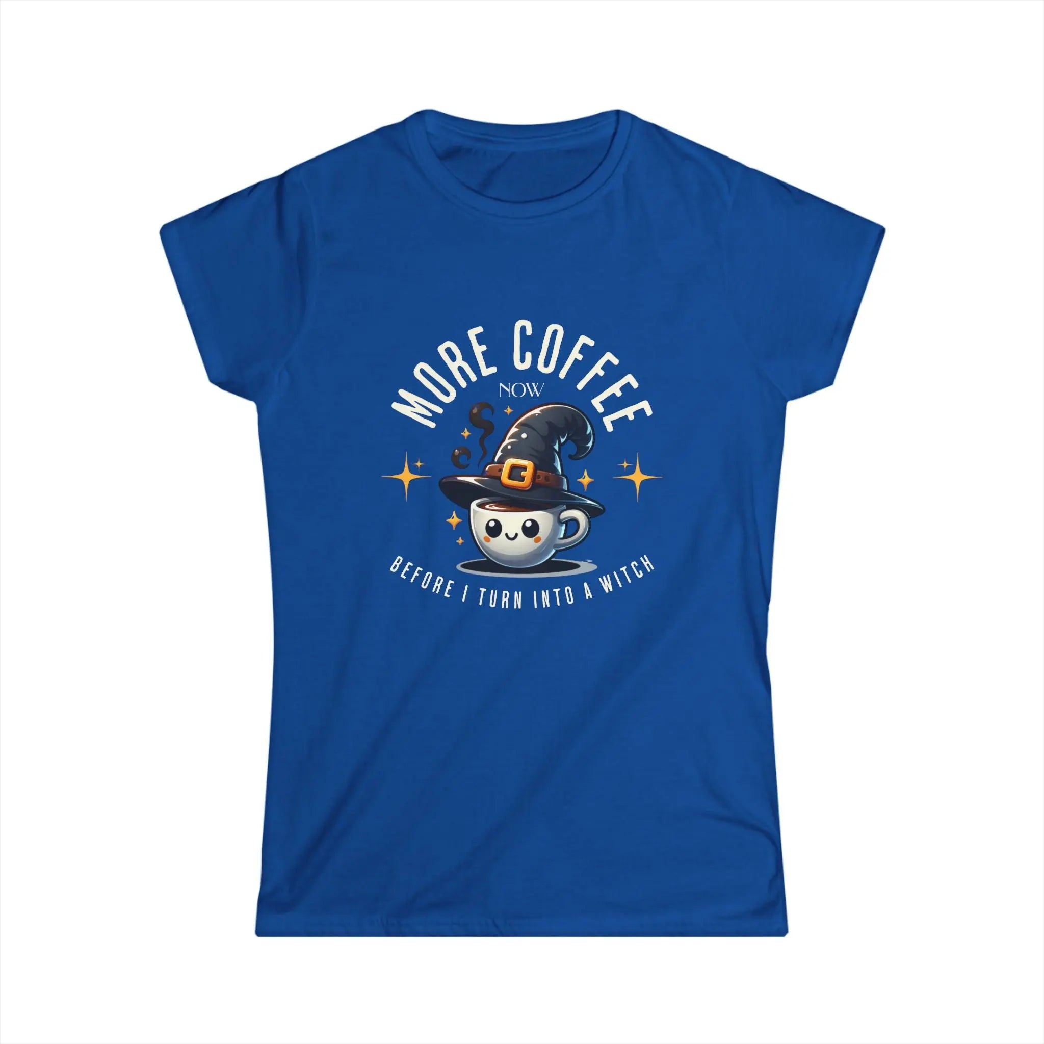 More Coffee Now T-Shirt | Cute Witch Coffee Tee, Halloween Gift, Funny Shirt, Coffee Lover Apparel, Spooky Season Outfit Printify