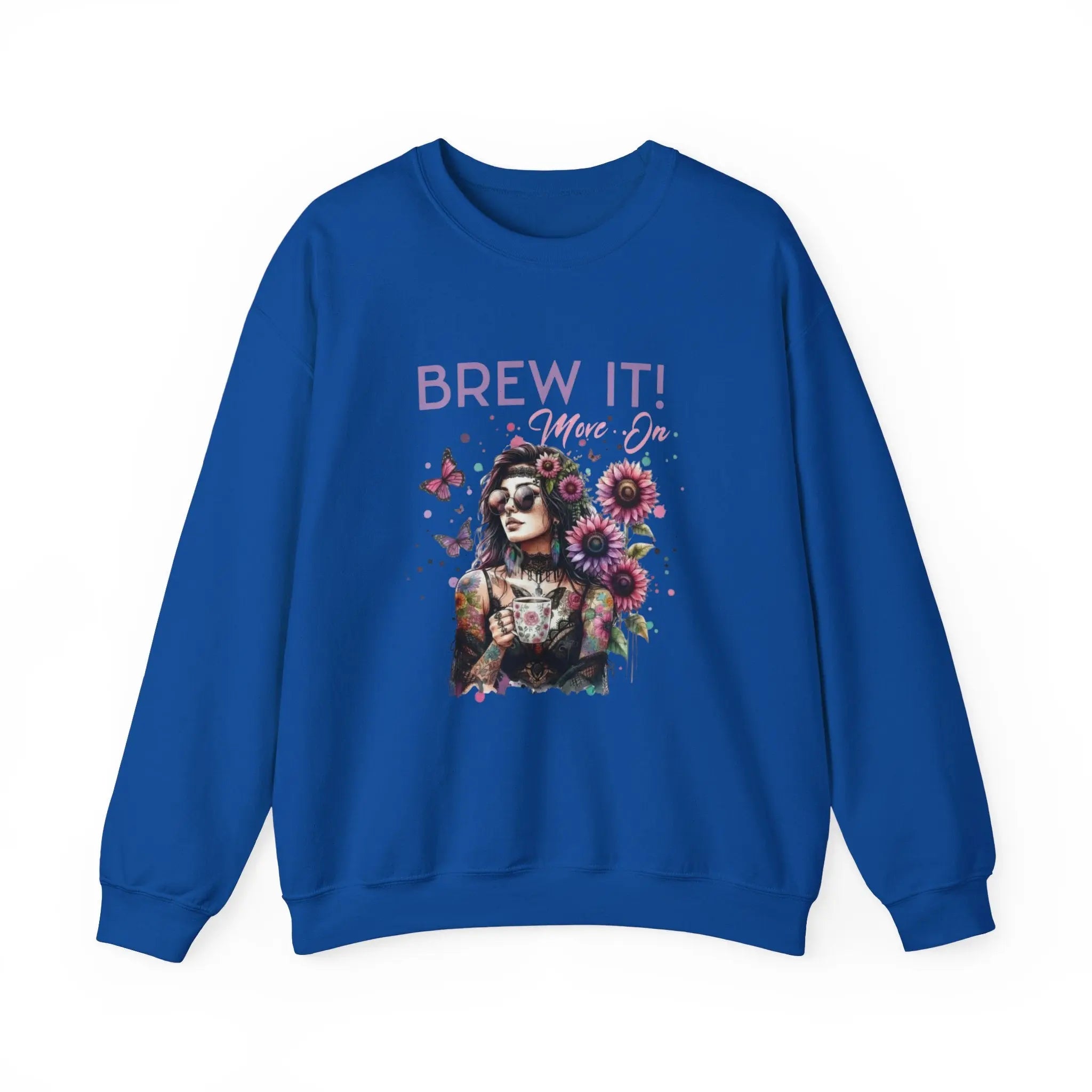 Brew It! Graphic Sweatshirt | Comfortable Crewneck | Eco-Friendly Gift for Coffee Lovers | Ideal for Casual Wear, Gift, Home, Holidays Printify