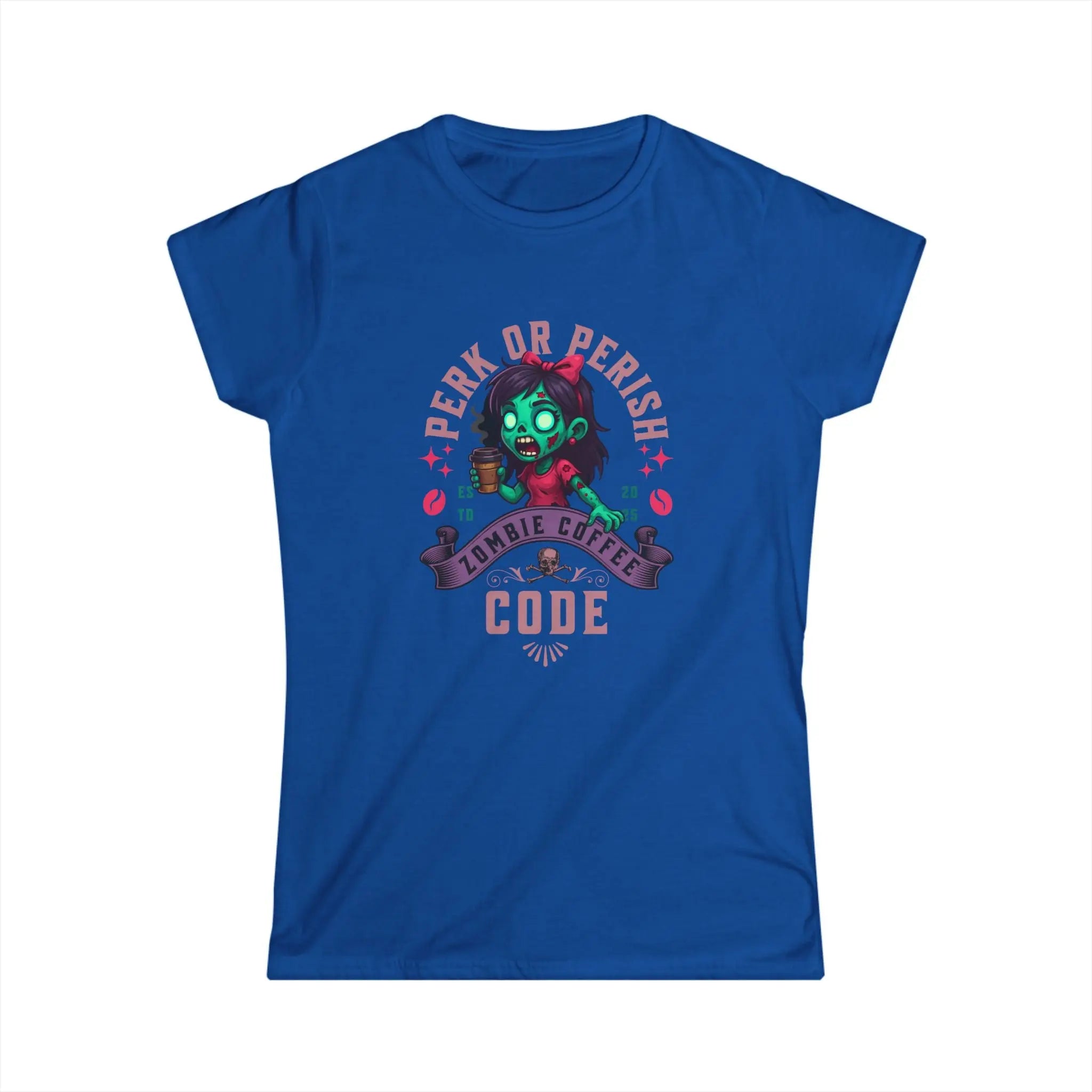 Perk or Perish Tshirt - Zombie Coffee Code Printify