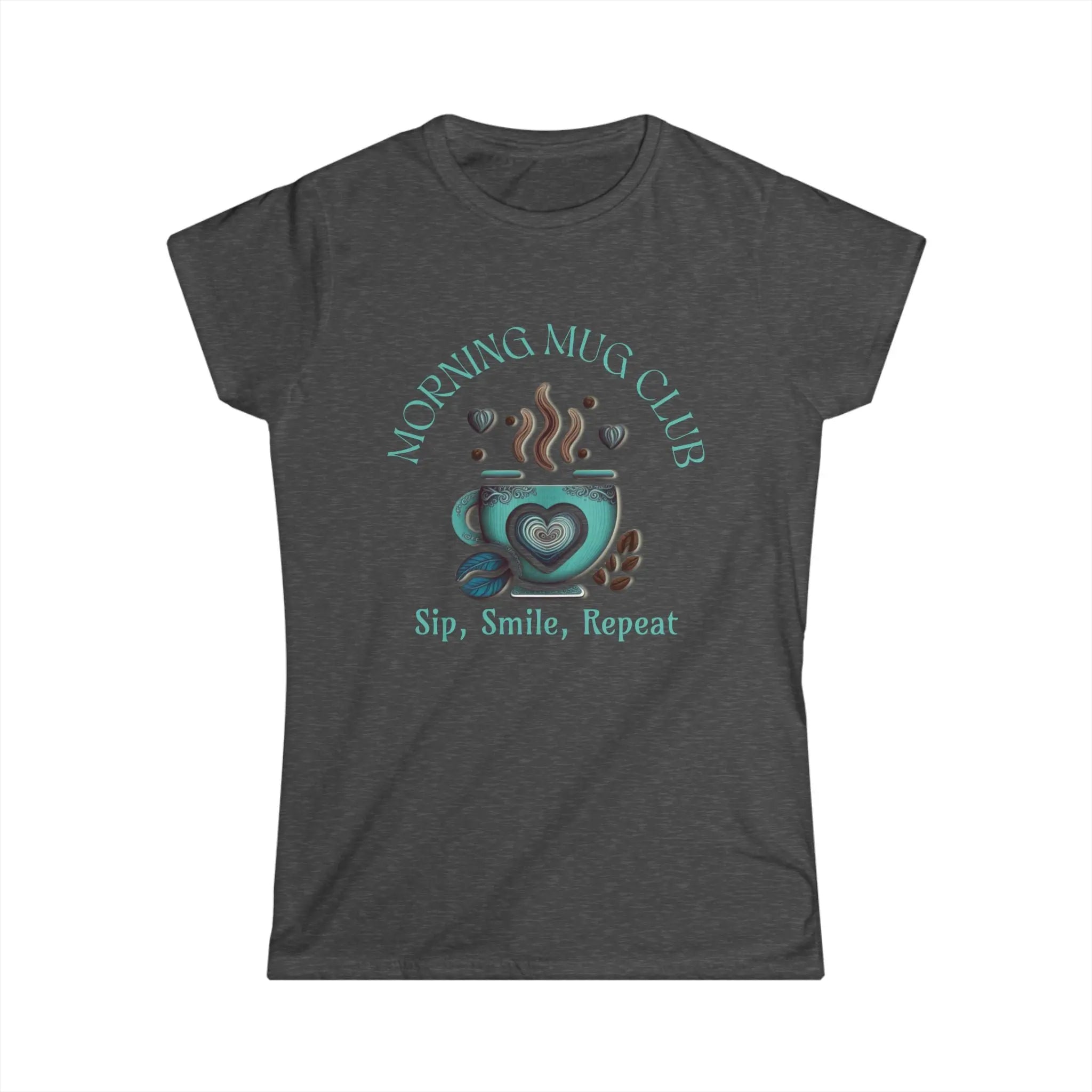 Sip, Smile, Repeat Tshirt - Morning Mug Club - Boho Style Coffee Mug Tee Printify