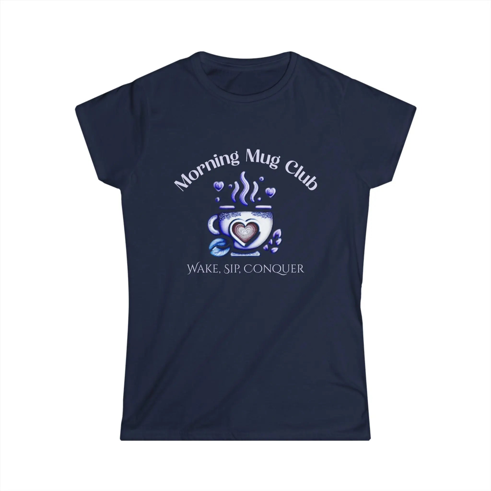 Wake, Sip, Conquer Tshirt - Morning Mug Club - Boho Style Coffee Tee Printify