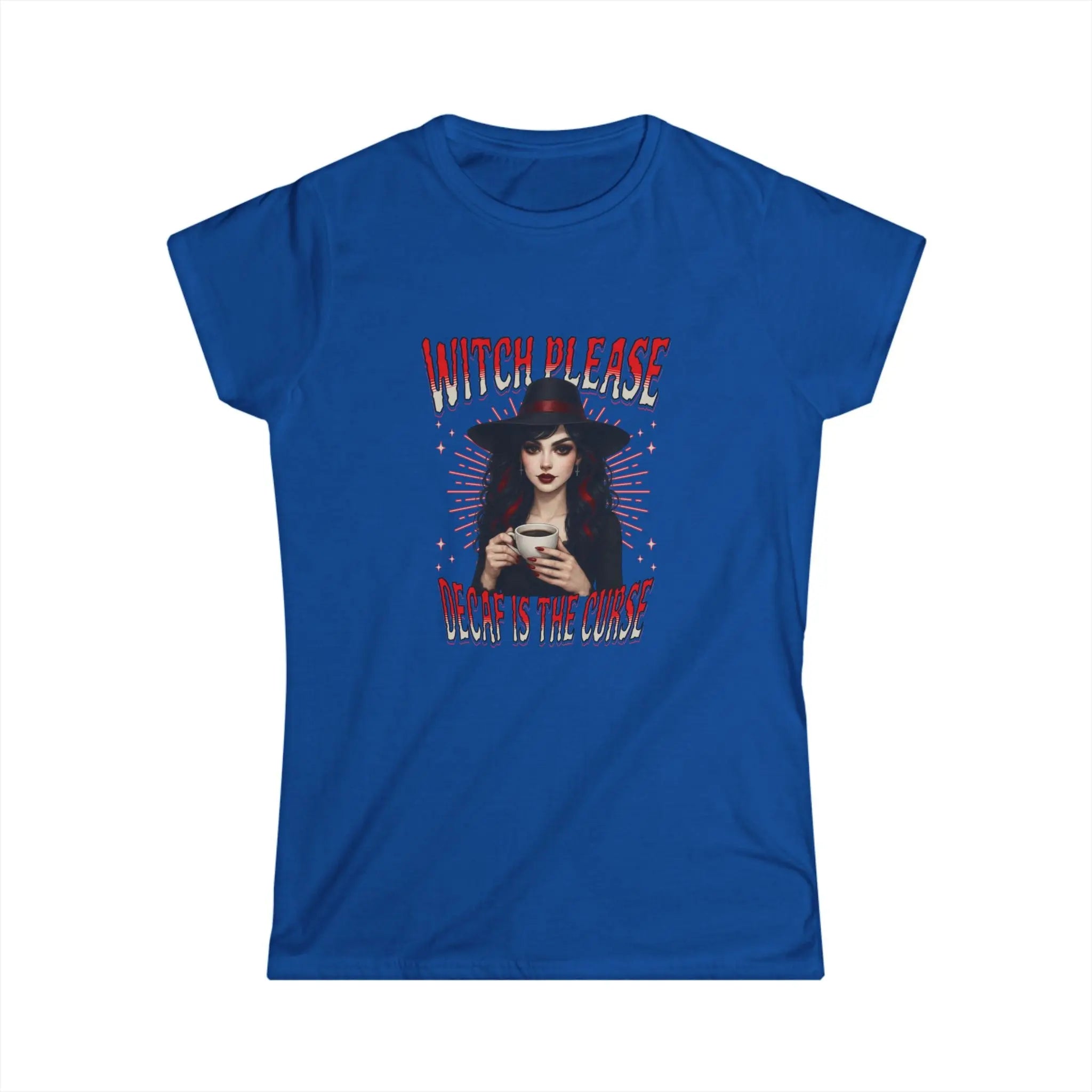 Witch Please T-Shirt – Decaf Is the Real Curse Funny Halloween Tee Printify