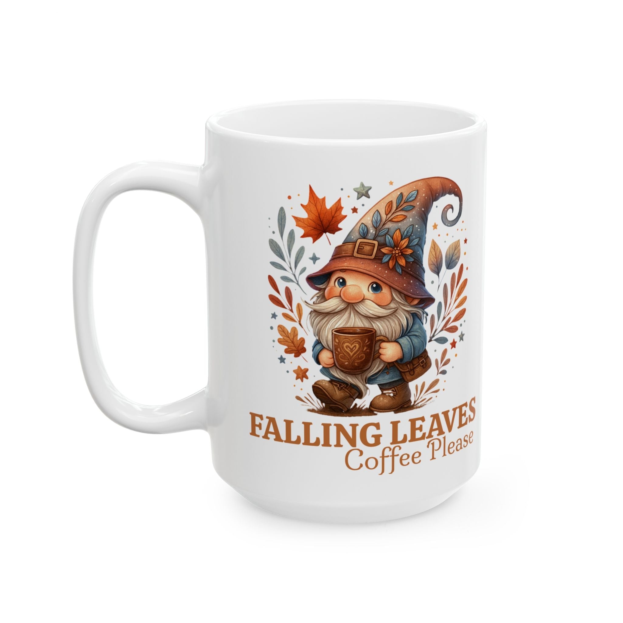 Autumn Gnome 15 oz Ceramic Mug Printify