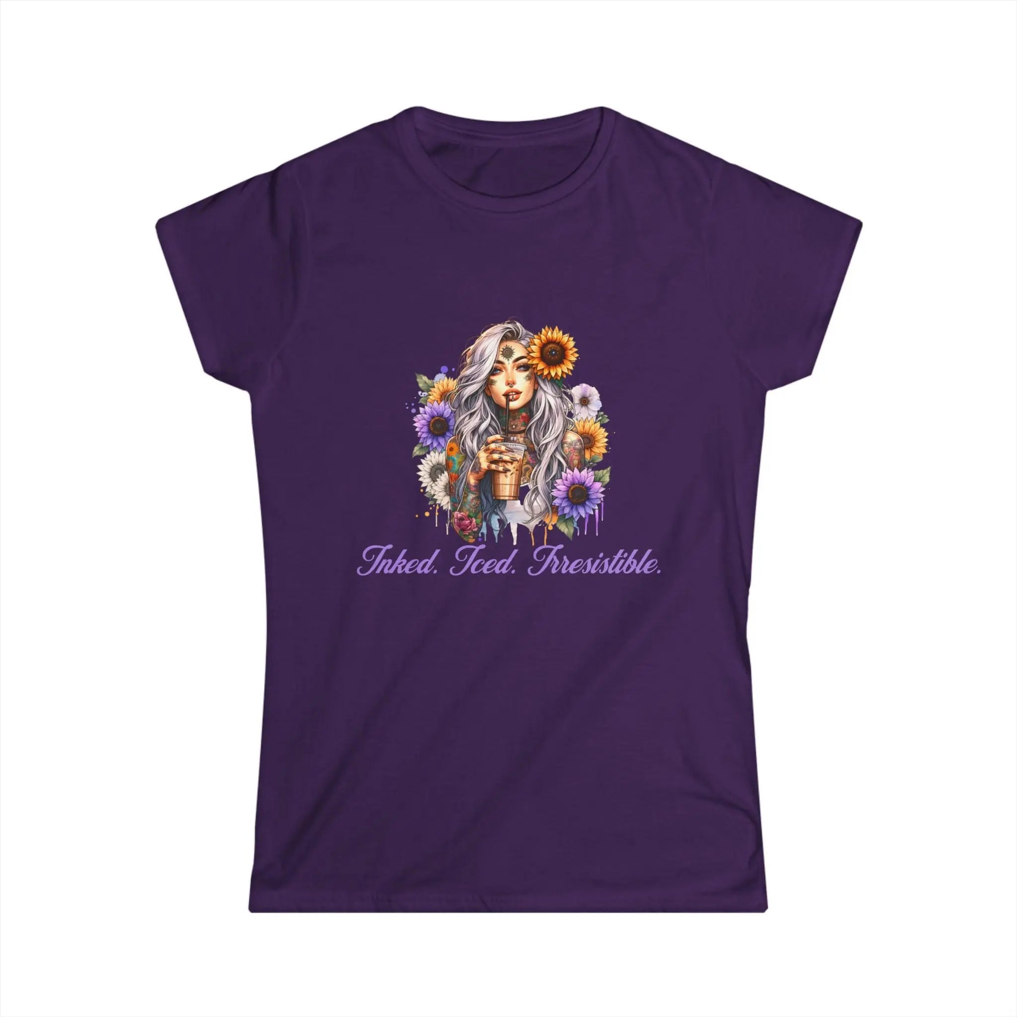Irresistible Tshirt - Sunflower Tattoo Woman Coffee Tee Printify