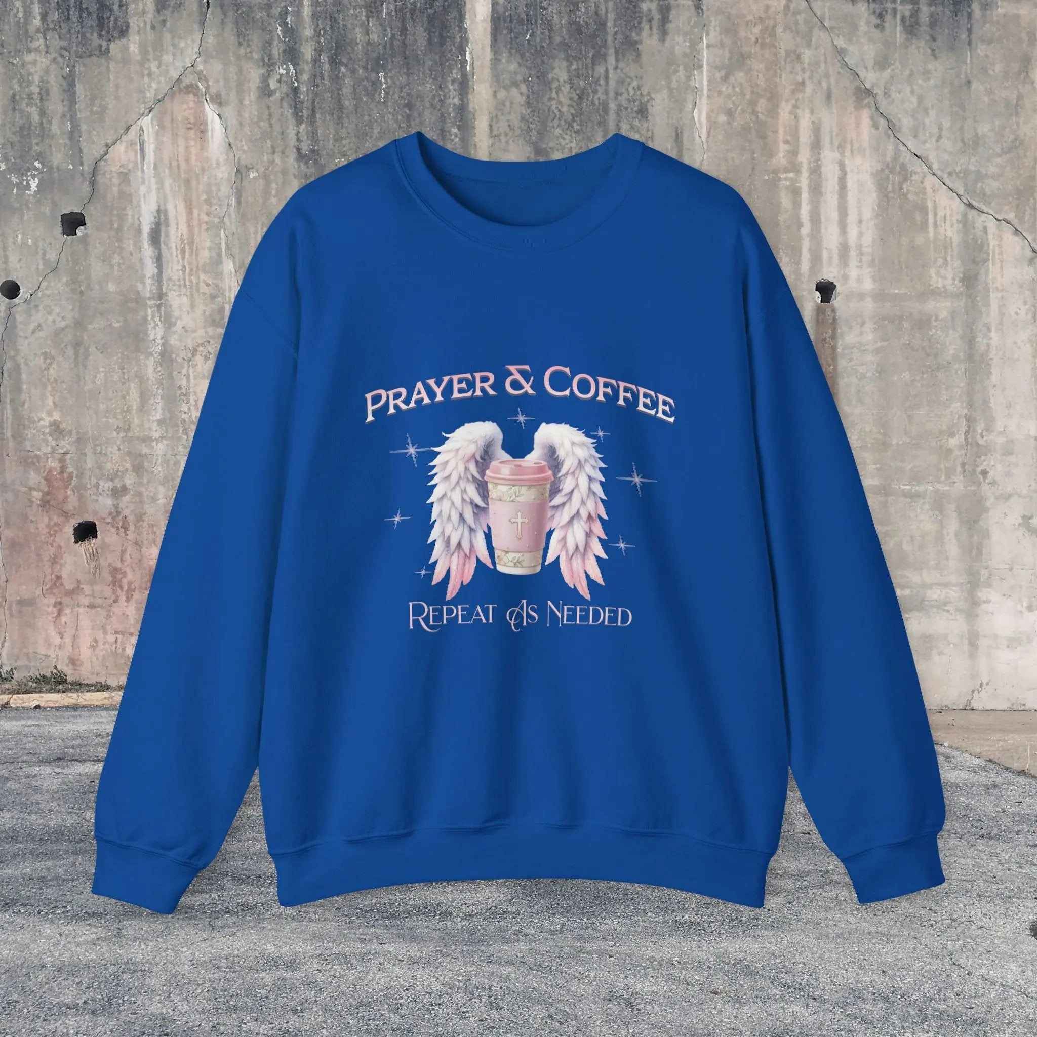 Prayer & Coffee Sweatshirt | Unisex Crewneck | Cozy Gift for Coffee Lovers | Relaxed Fit for Chill Days | Perfect for Holidays & Gatherings - Boldly Bitter Company