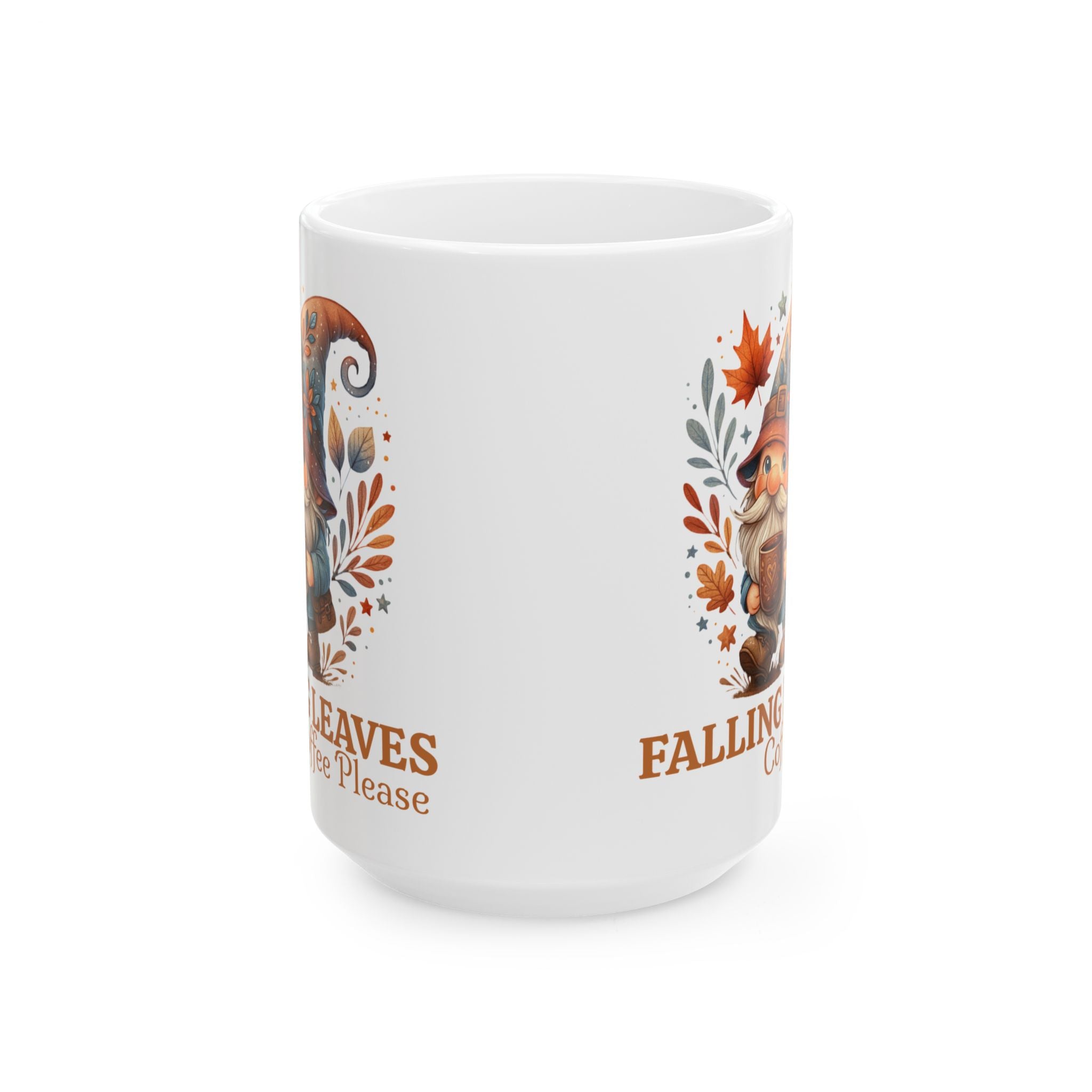 Autumn Gnome 15 oz Ceramic Mug Printify