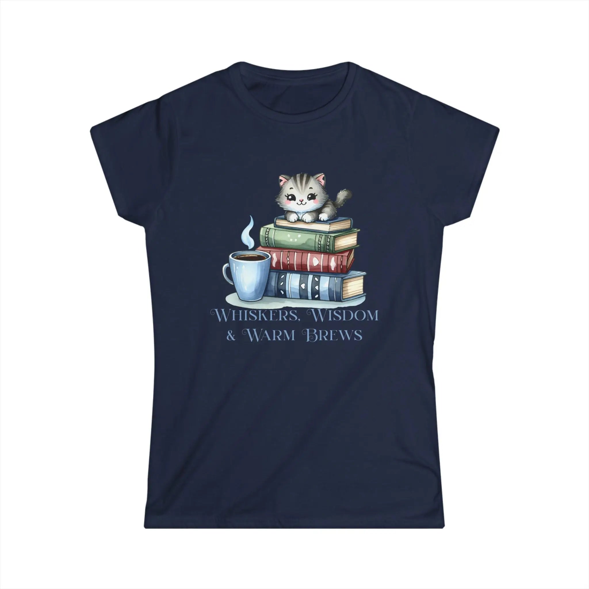 Whiskers, Wisdom and Warm Brews Tshirt Printify
