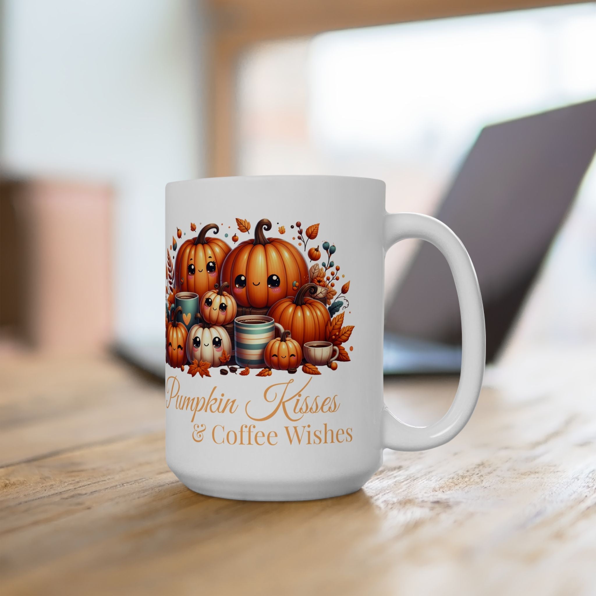 Pumpkin Kisses Ceramic Mug Printify