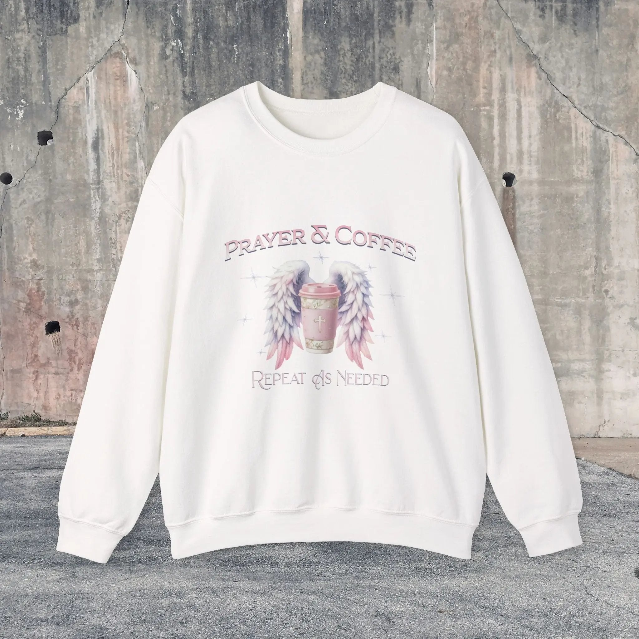 Prayer & Coffee Sweatshirt | Unisex Crewneck | Cozy Gift for Coffee Lovers | Relaxed Fit for Chill Days | Perfect for Holidays & Gatherings - Boldly Bitter Company
