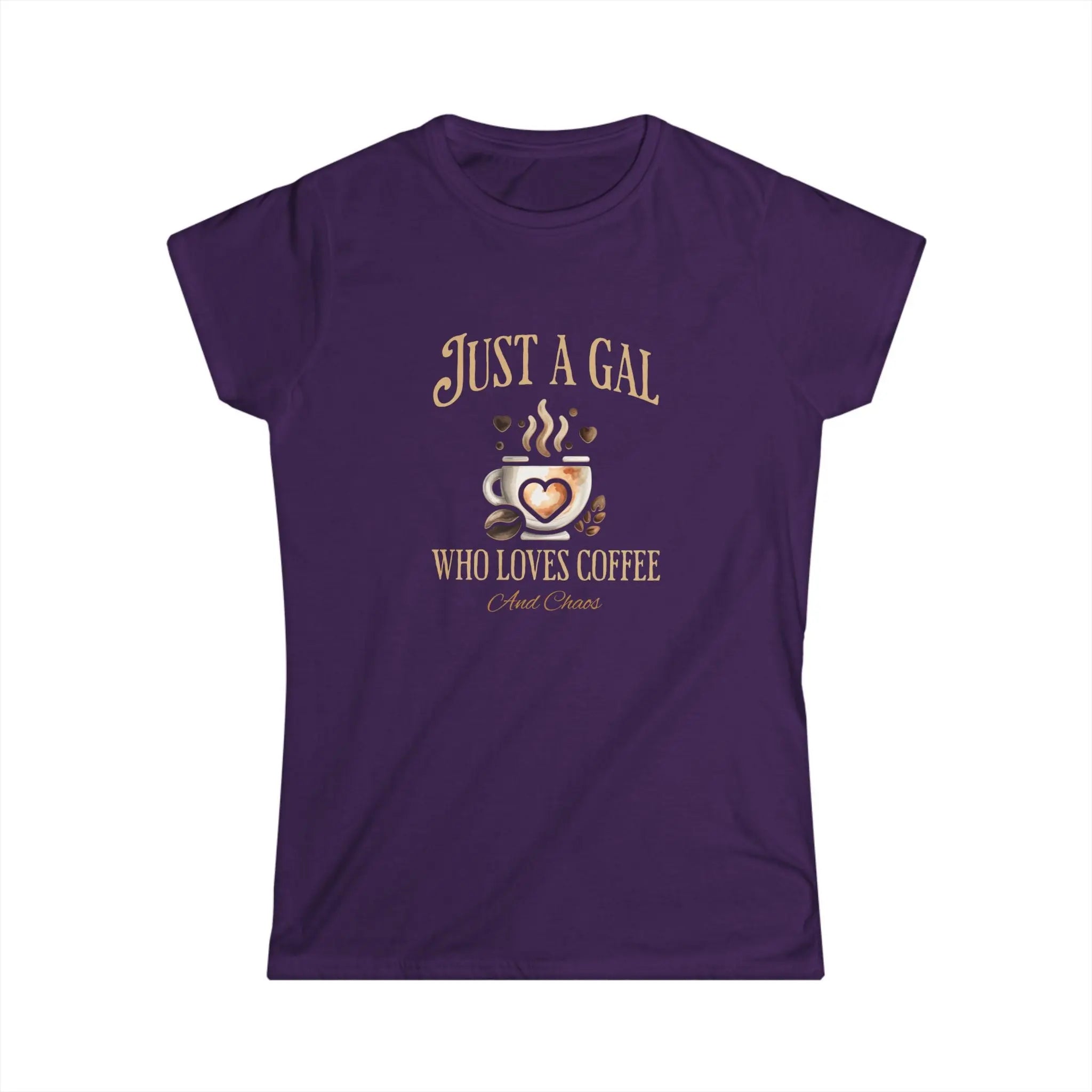 Just a Gal Who Loves Coffee - Boho Style Coffee Gal T-shirt Printify