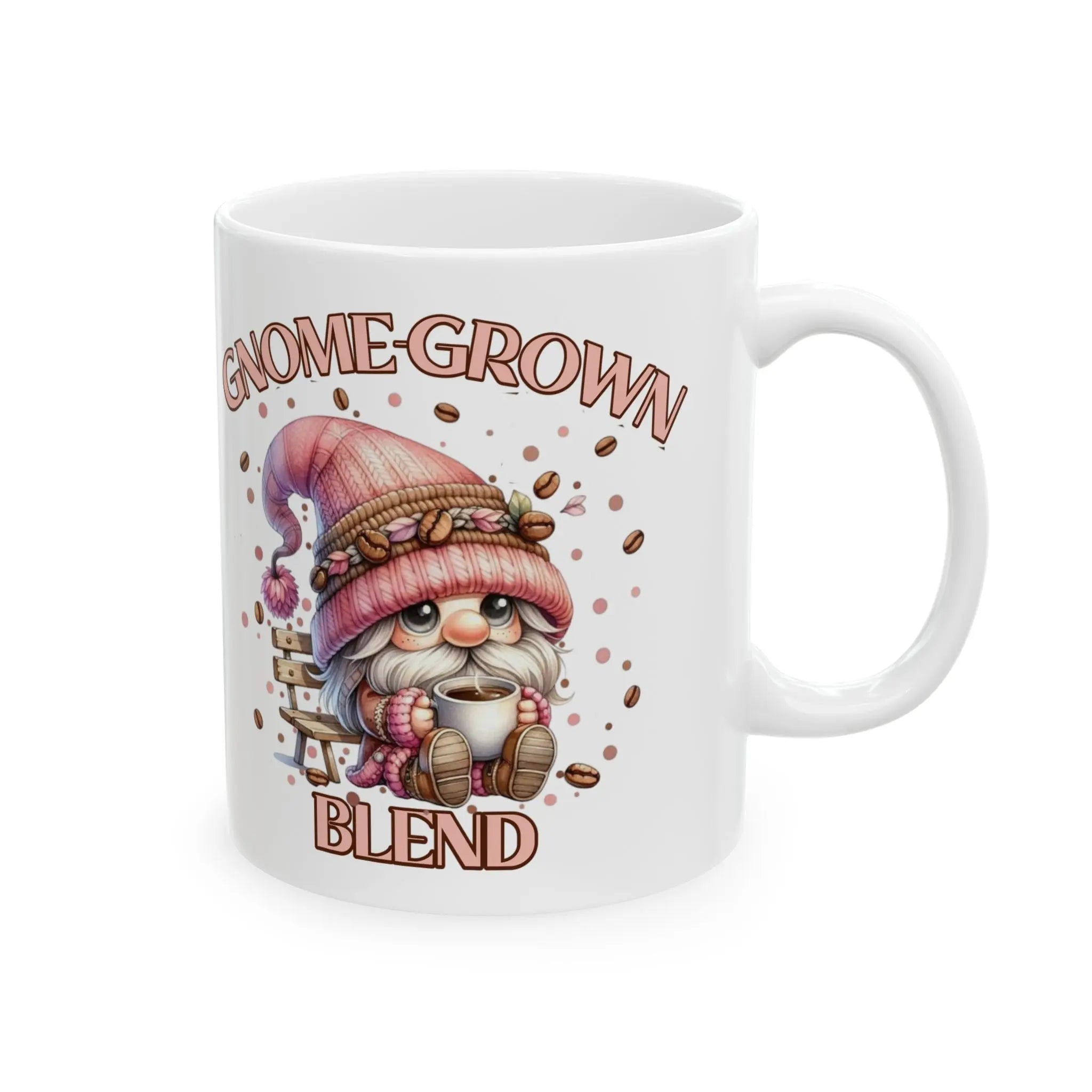 Whimsical Gnome -Grown Blend Coffee Mug - Perfect for Garden Lovers, Gift for Coffee Enthusiasts, Cute Home Decor, Cozy Mornings, Fun Collectible Printify