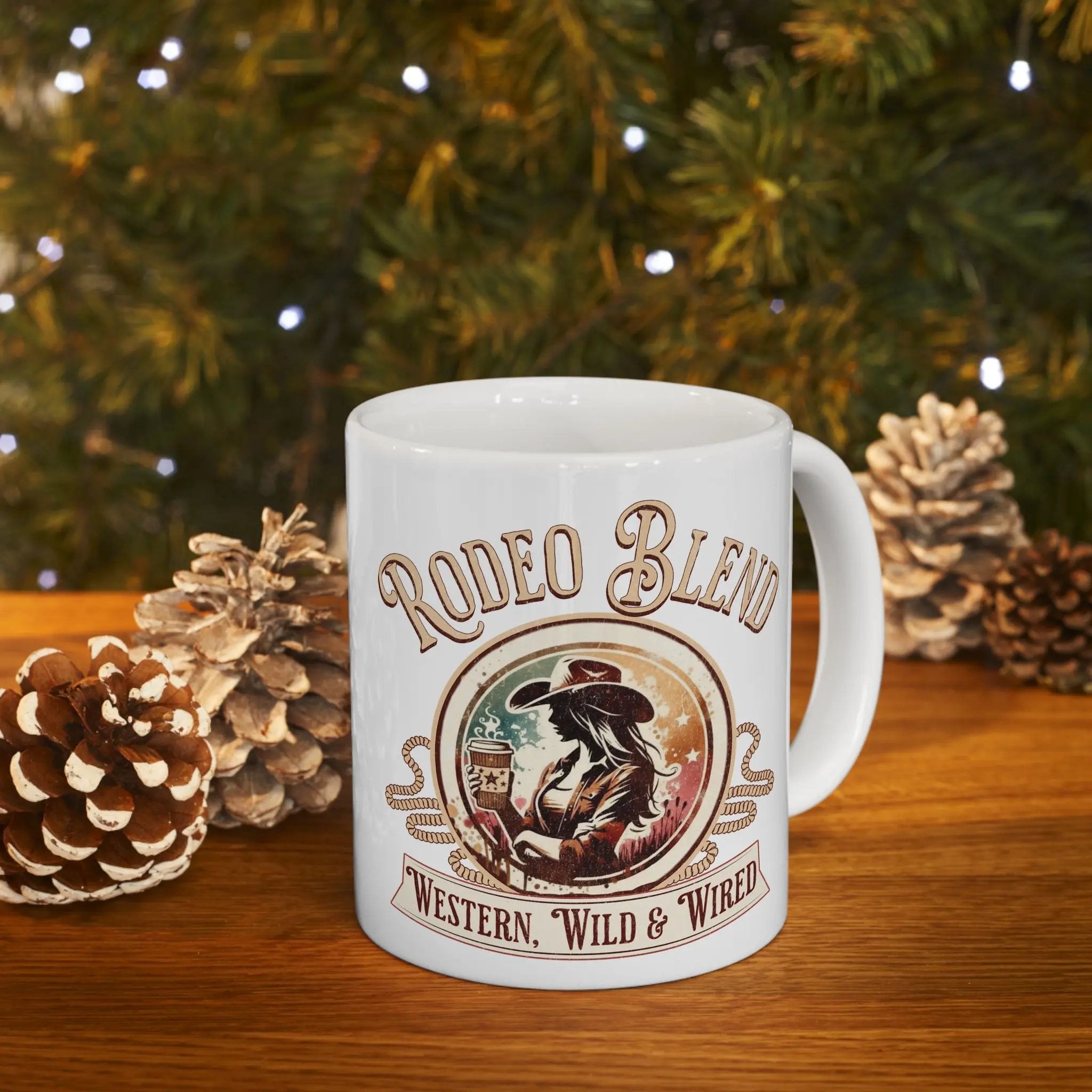 Rodeo Blend Mug, Coffee Cup for Cowgirls, Western Decor, Rustic Gift for Holidays - Boldly Bitter Company