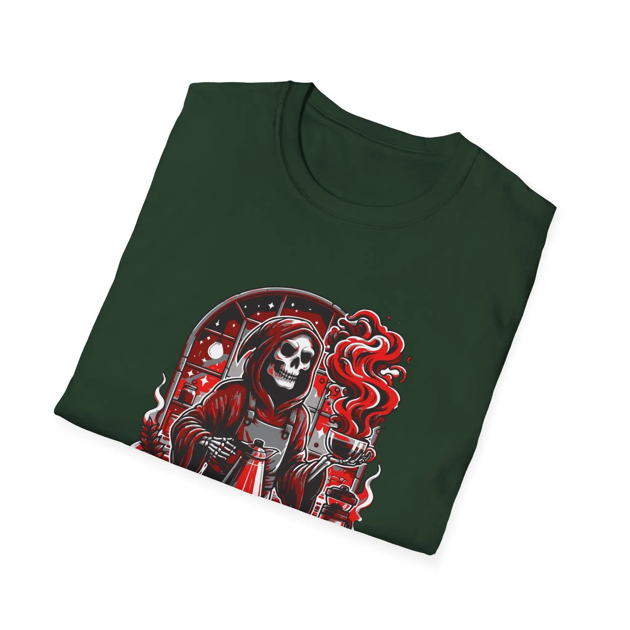 Graphic Skeleton Coffee T-Shirt – “Boneyard Burial Blend” - Boldly Bitter Company