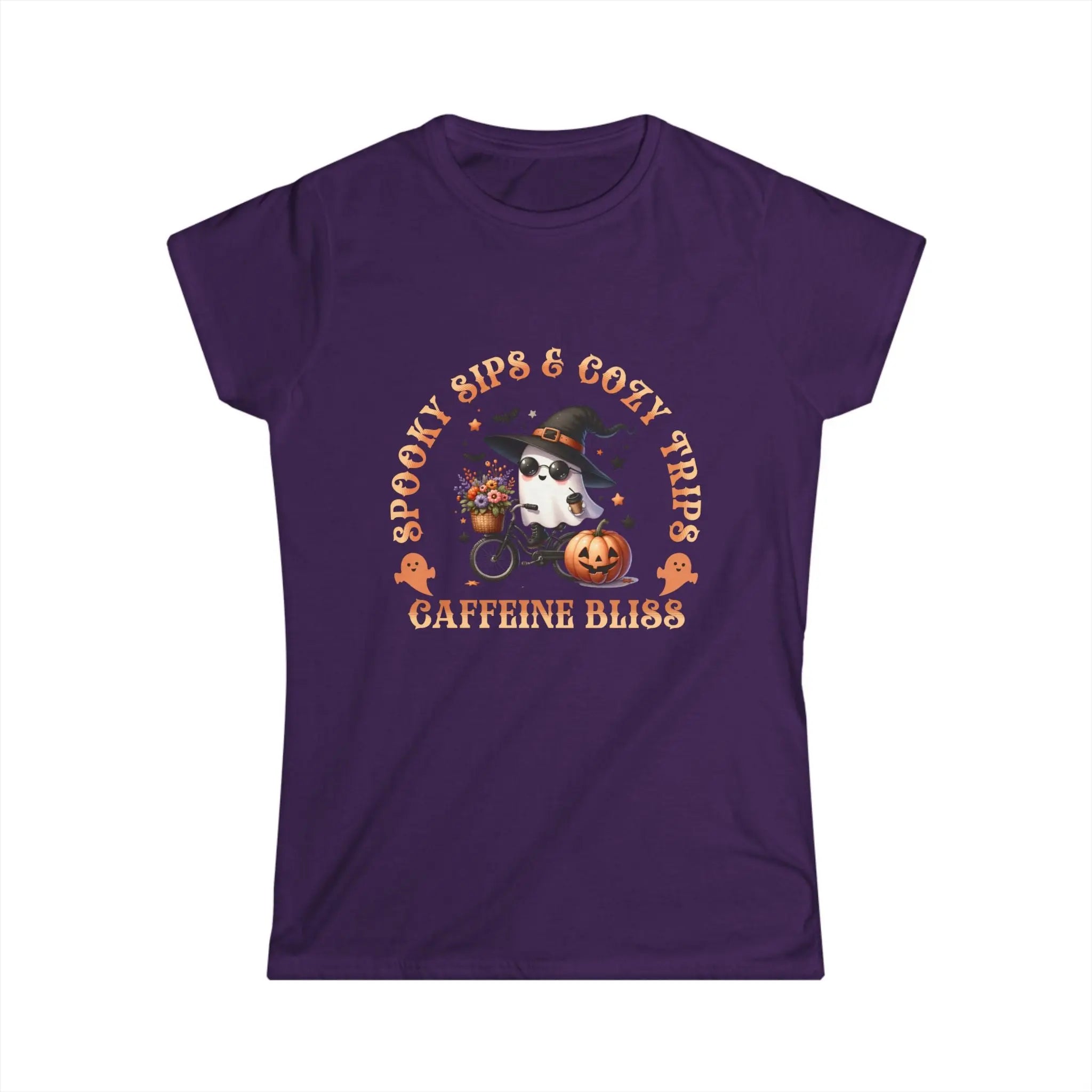 Spooky Sips T-Shirt - Spooky Sips and Cozy Trips Caffeine Bliss Design Printify