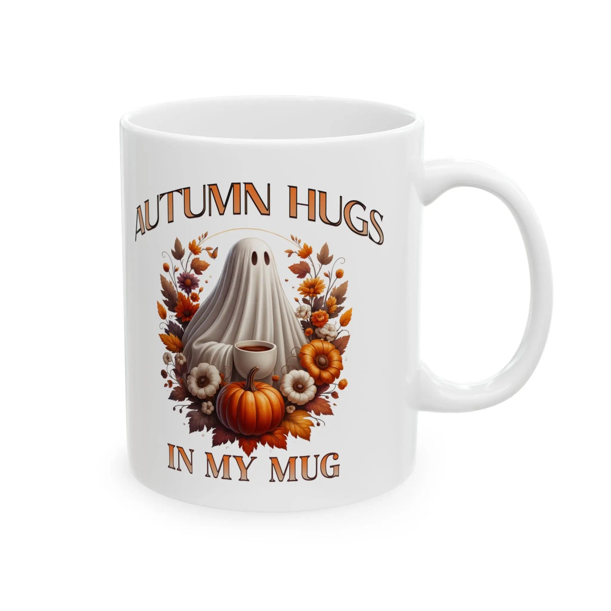Autumn Hugs Ceramic Mug | Cozy Coffee Cup, Fall Gift, Seasonal Drinkware, Holidays, Home Decor Printify