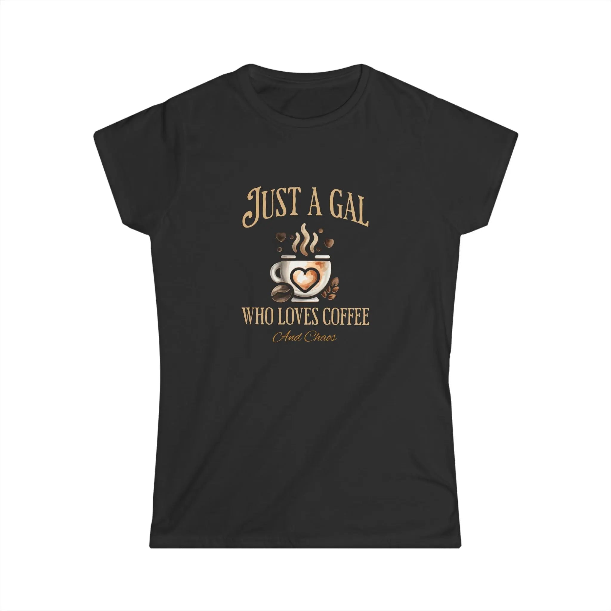 Just a Gal Who Loves Coffee - Boho Style Coffee Gal T-shirt Printify