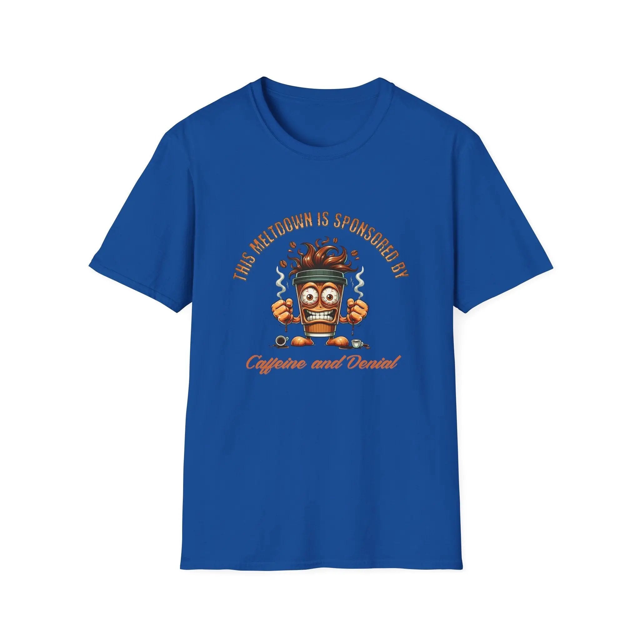 Caffeine and Denial T-Shirt - Boldly Bitter Company