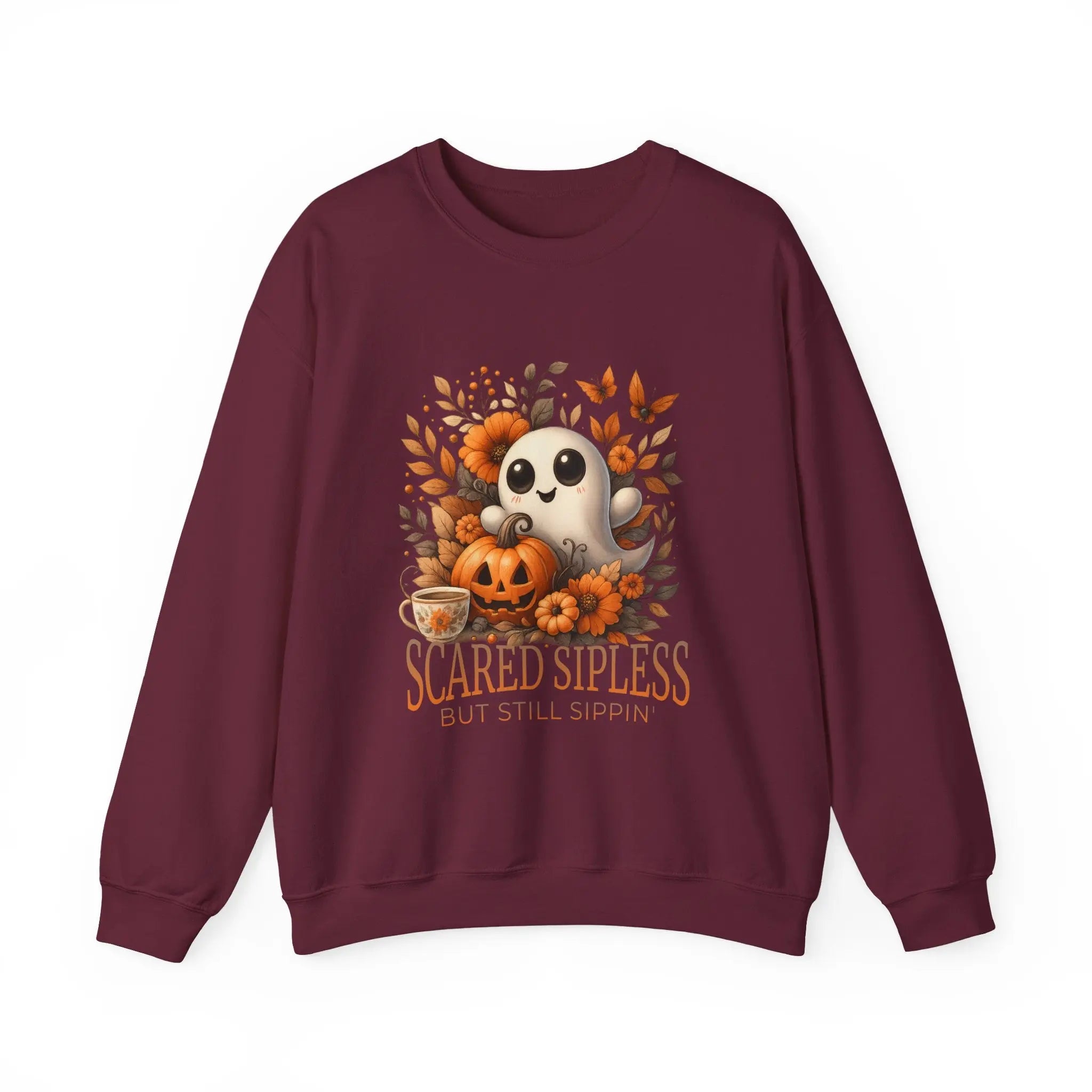 Scared Sipless Sweatshirt Printify