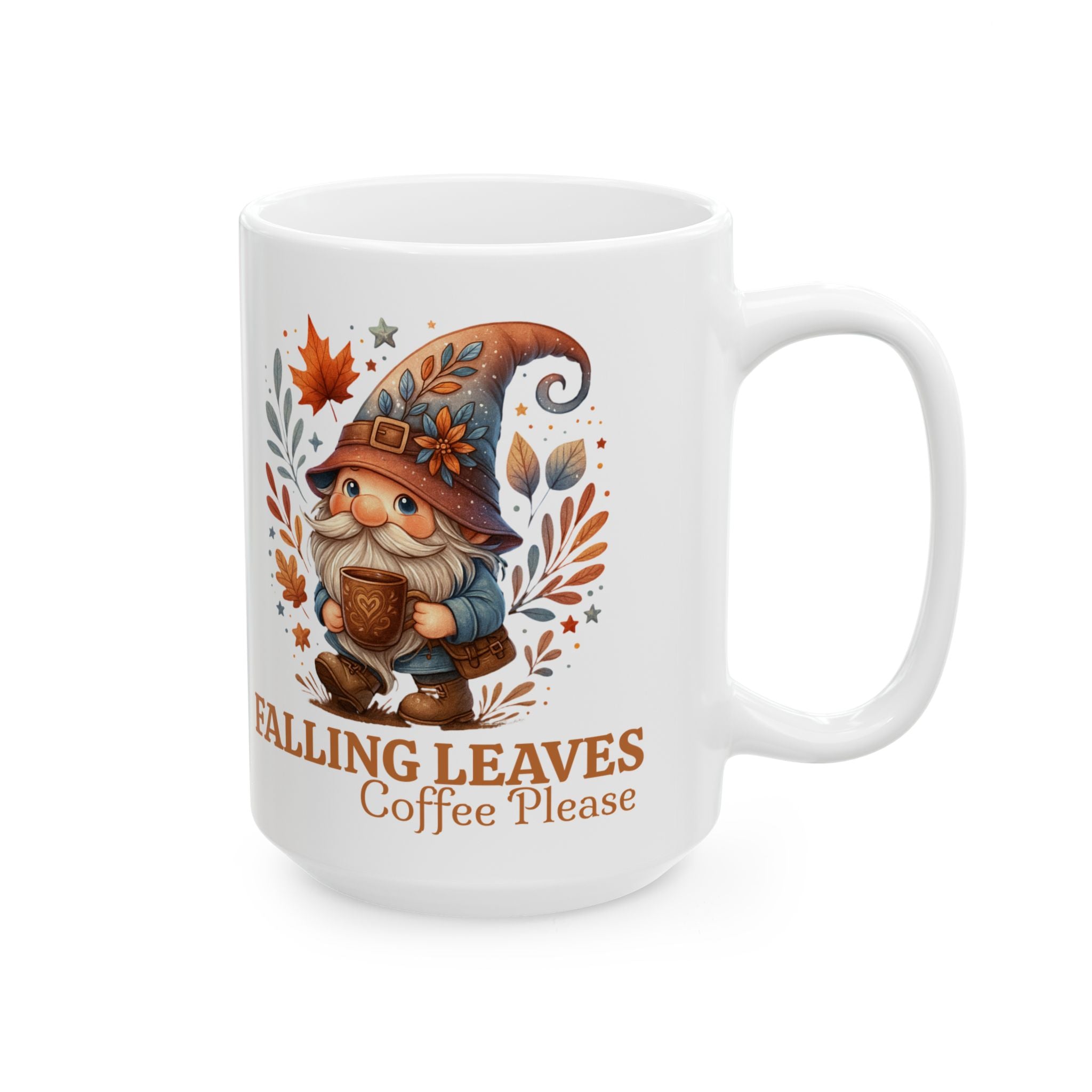 Autumn Gnome 15 oz Ceramic Mug Printify