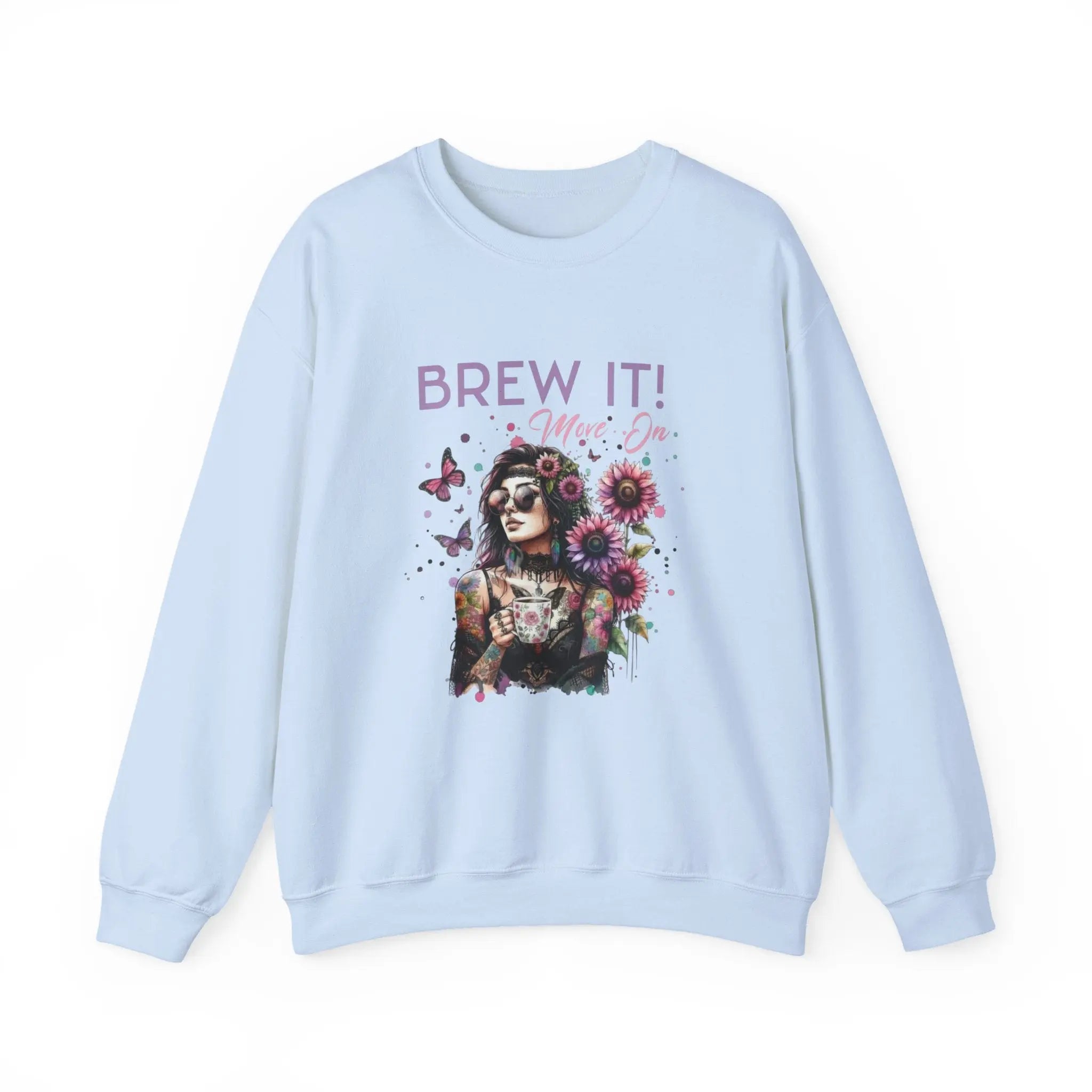 Brew It! Graphic Sweatshirt | Comfortable Crewneck | Eco-Friendly Gift for Coffee Lovers | Ideal for Casual Wear, Gift, Home, Holidays Printify
