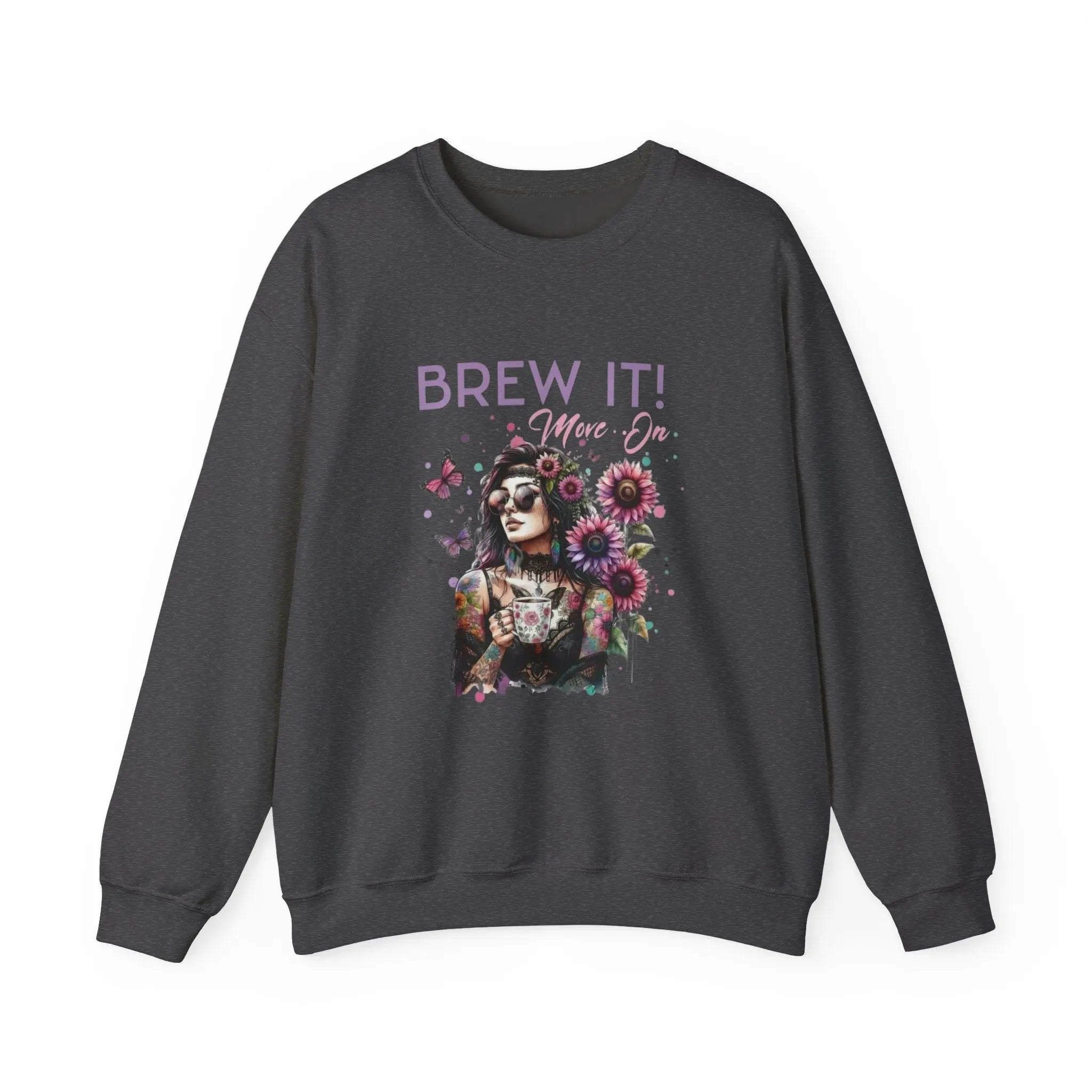 Brew It! Graphic Sweatshirt | Comfortable Crewneck | Eco-Friendly Gift for Coffee Lovers | Ideal for Casual Wear, Gift, Home, Holidays Printify