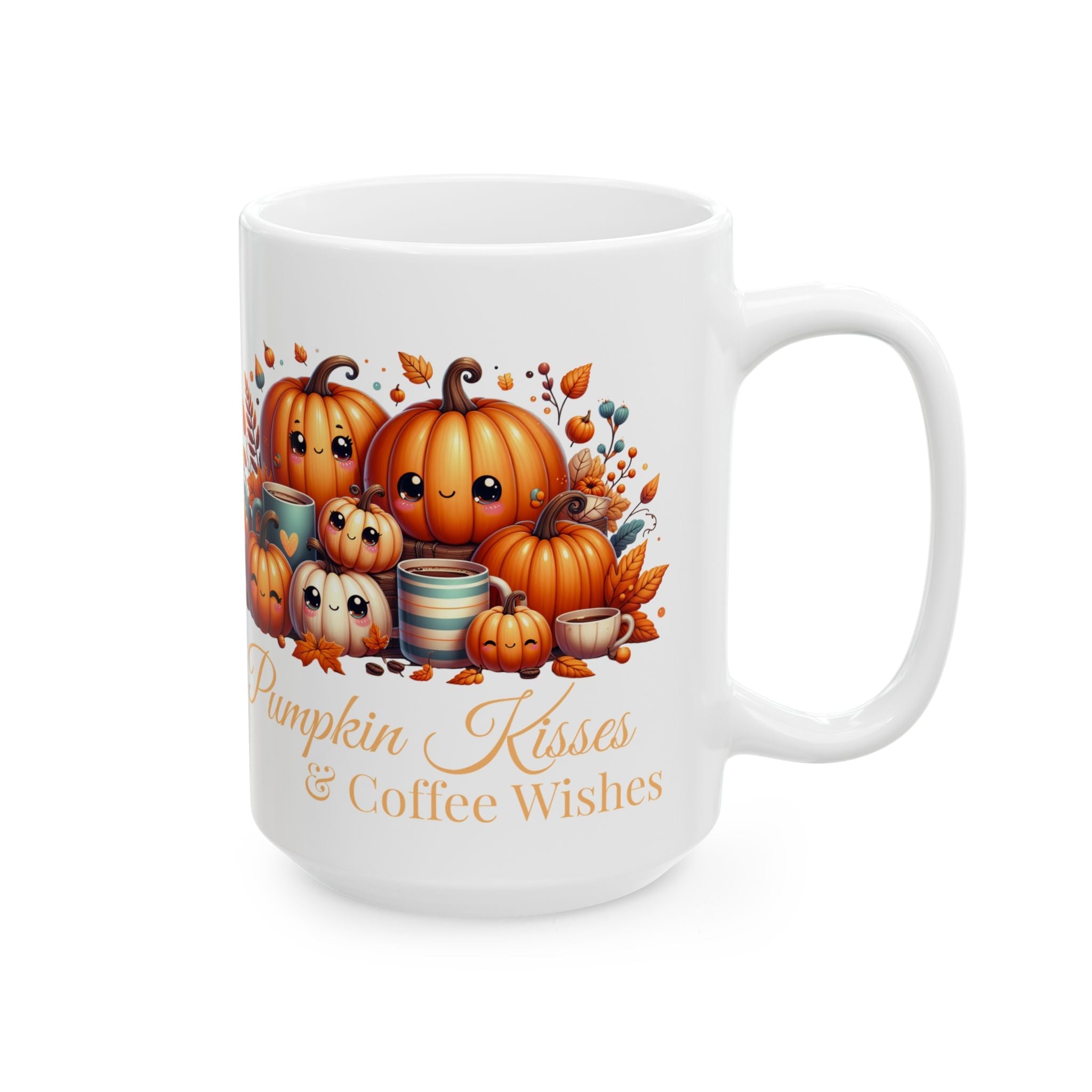 Pumpkin Kisses Ceramic Mug Printify