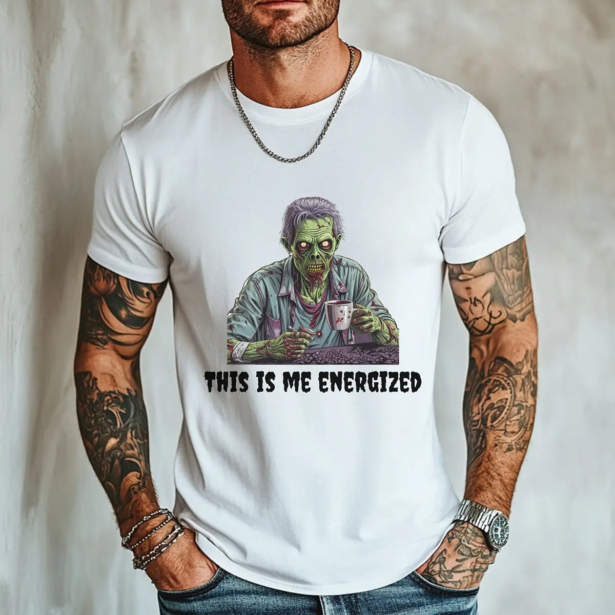 Energized Zombie T-shirt Printify