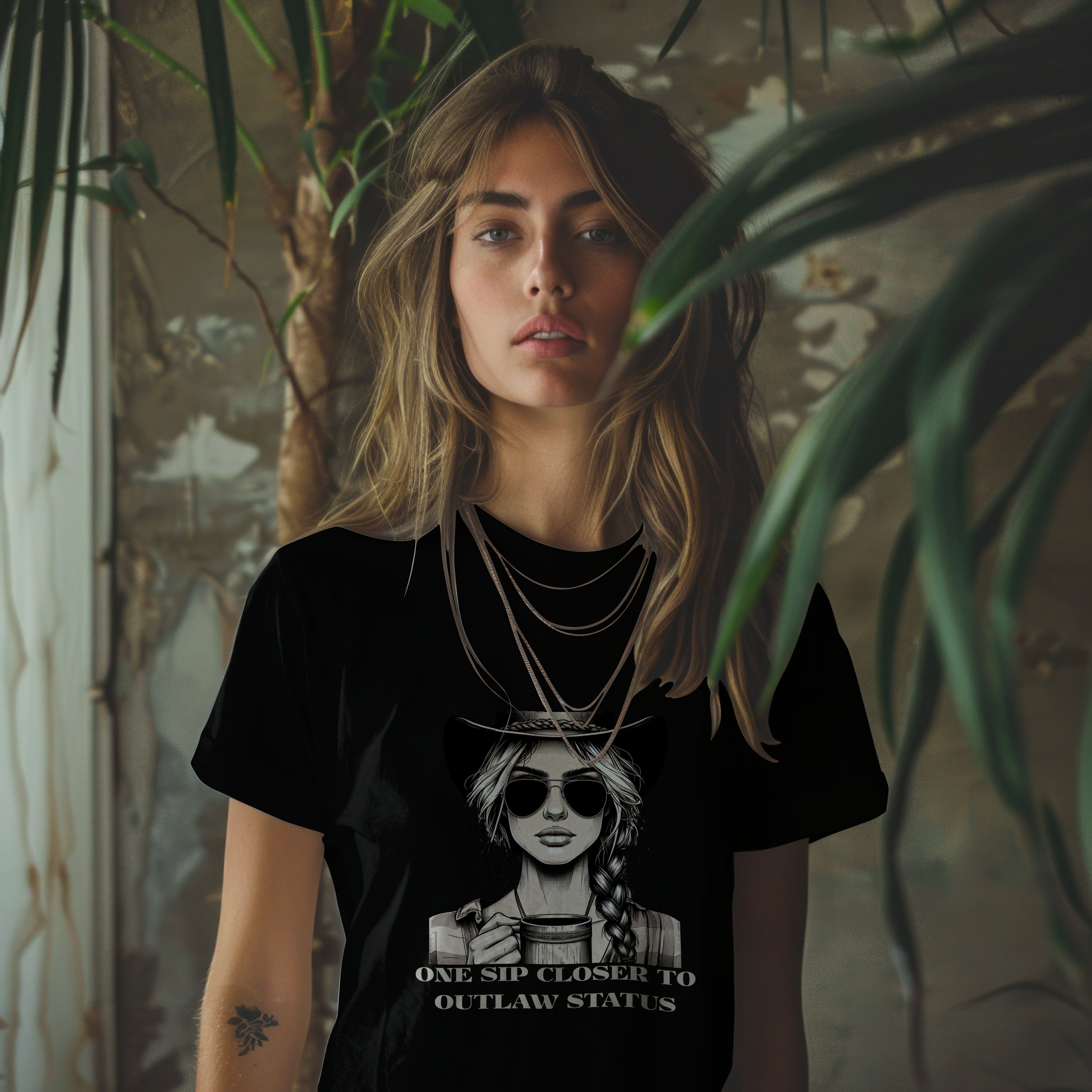 Cowgirl Outlaw T-Shirt Printify
