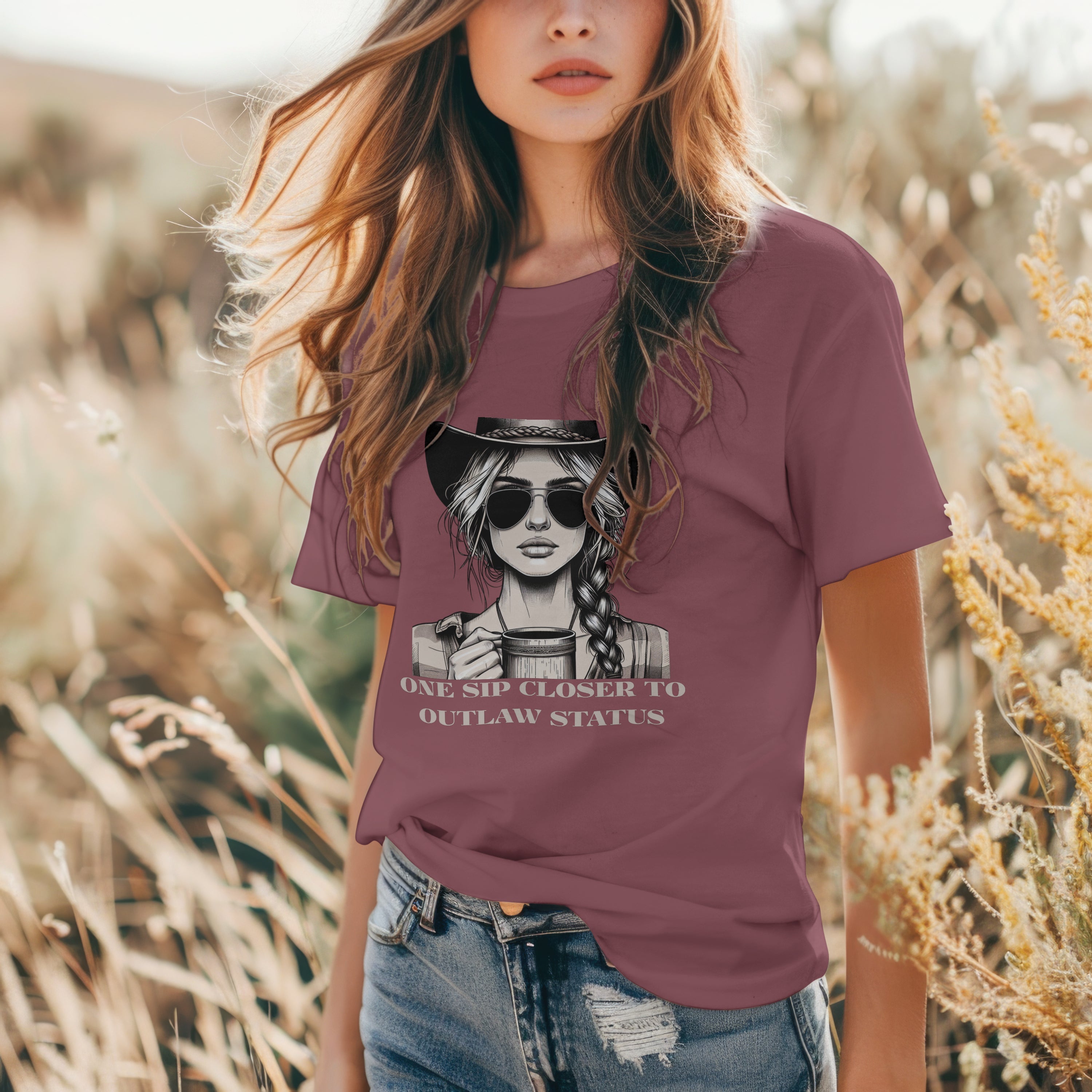Cowgirl Outlaw T-Shirt Printify